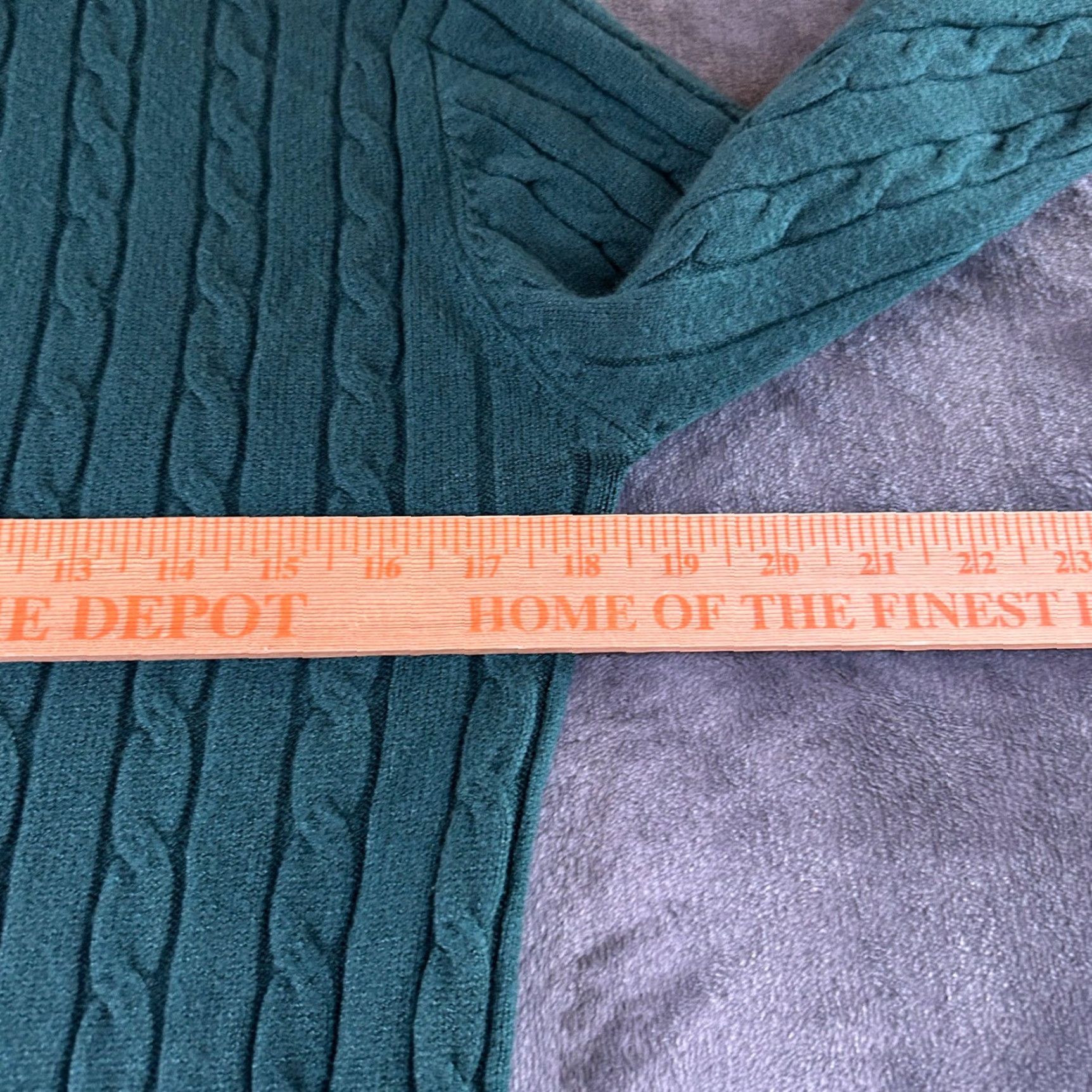 Vintage COOFANDY Cable Knit Quarter Zip Pullover Sweater Green Mens Medium Size US M / EU 48-50 / 2 - 6 Thumbnail
