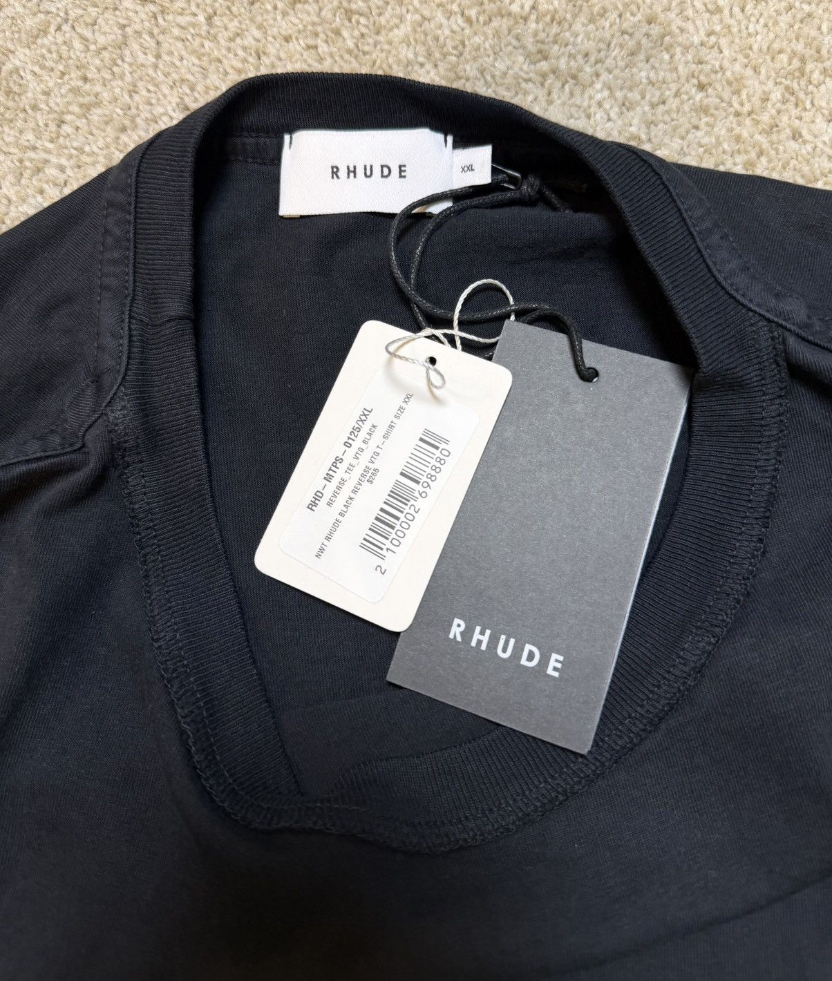 Rhude Rhude Reverse Embroidered Logo Tee Size US XXL / EU 58 / 5 - 3 Thumbnail