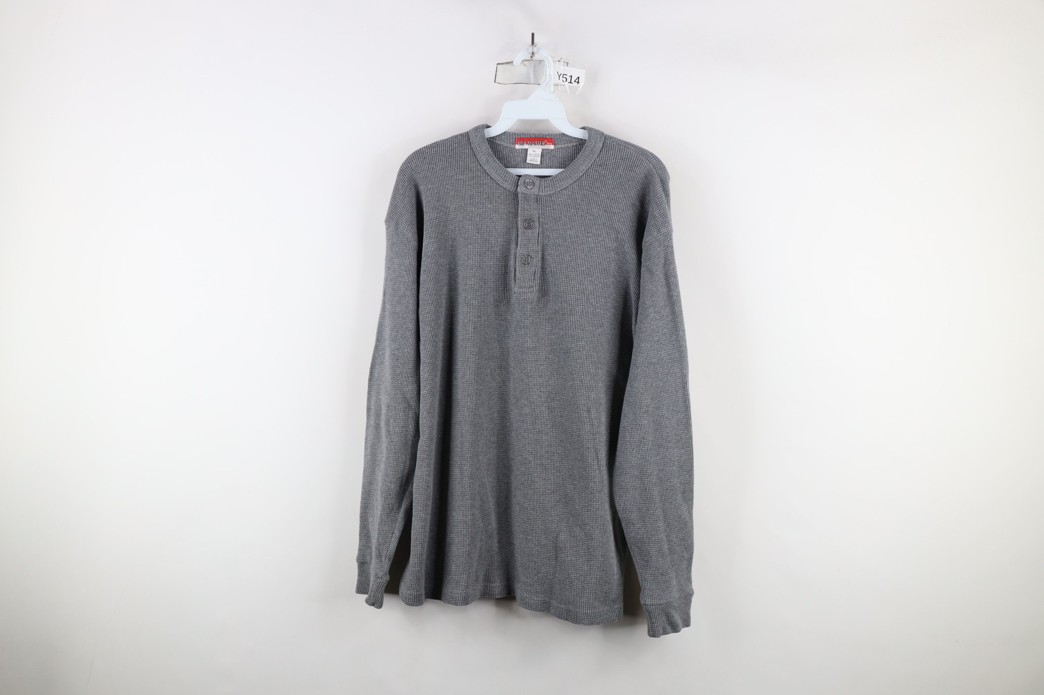 Vintage Vintage 90s Streetwear Knit Long Sleeve Henley T-Shirt Size US XL / EU 56 / 4 - 1 Thumbnail