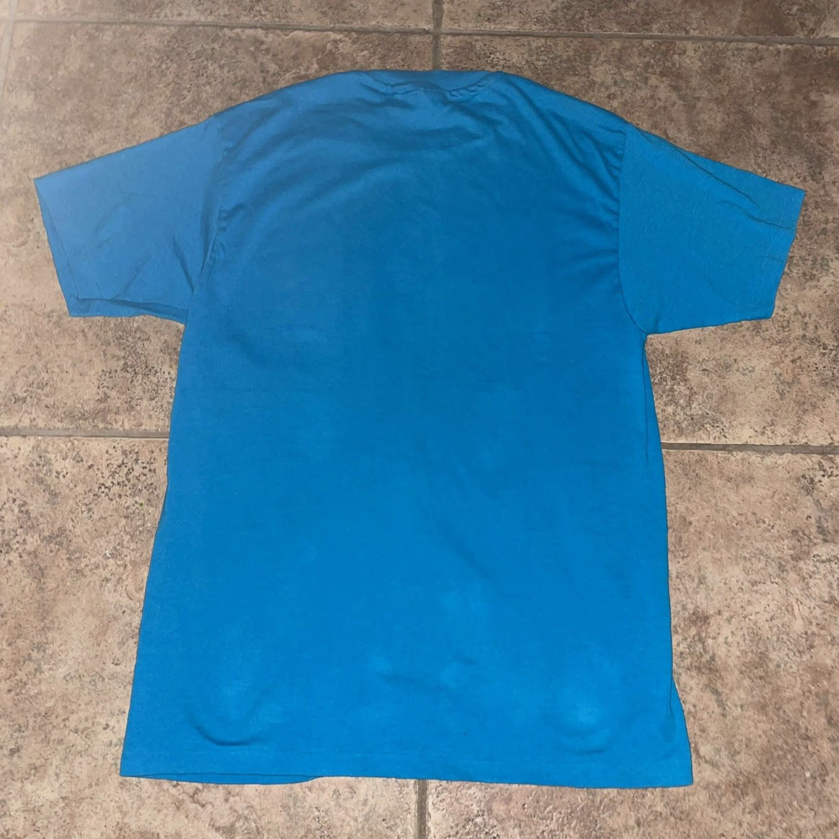 Hanes VINTAGE Hanes Fifty-Fifty T-Shirt Shirt Men L Blue Stitch Outdoor Mens Size US L / EU 52-54 / 3 - 6 Thumbnail