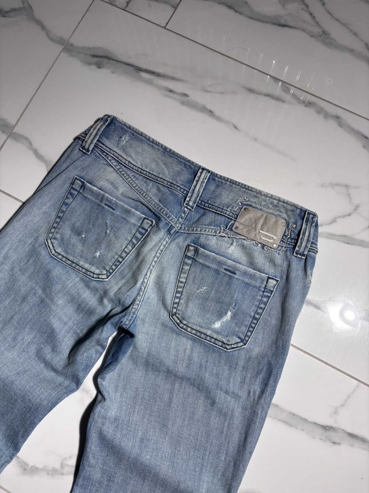 Diesel Y2K Diesel Jeans Vintage Light Blue Distressed 00’s Japanese Size 29" - 3 Thumbnail