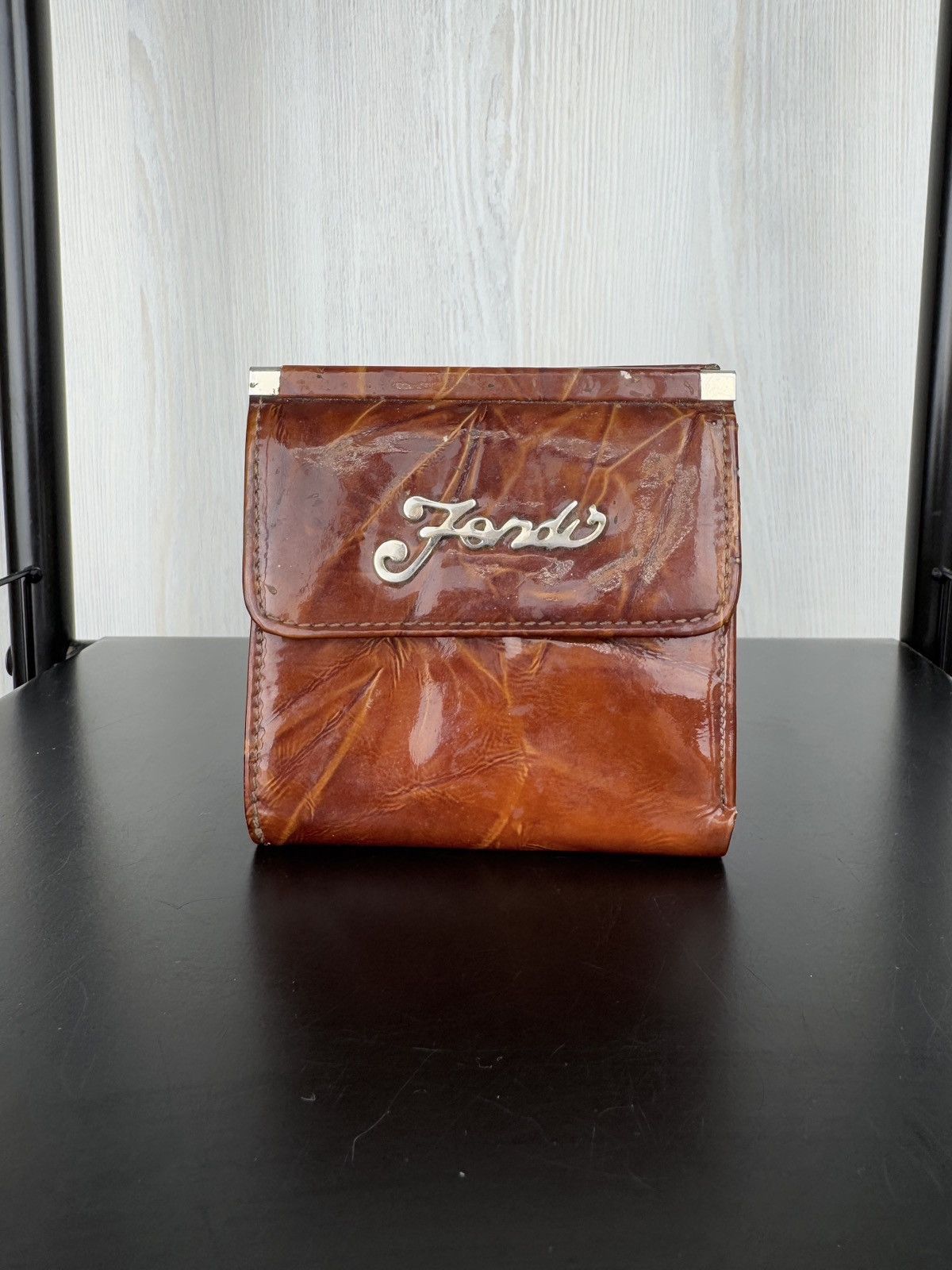 Fendi vintage small brown wallet