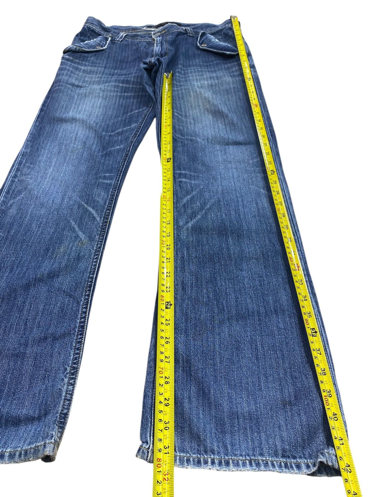 Wrangler Wrangler Brand Whiskers Blue Wash Style Bootcut Jeans Size US 32 / EU 48 - 11 Thumbnail