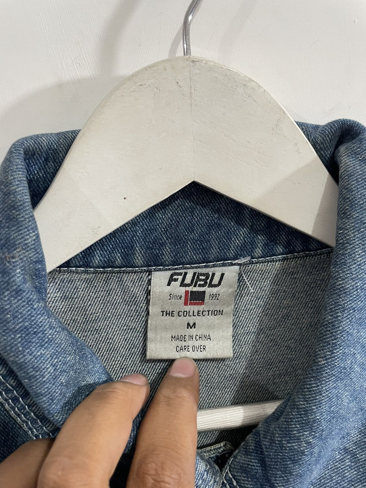 Fubu 90s Fubu hip hop denim embroidery logo Y2k style Size US XL / EU 56 / 4 - 6 Thumbnail