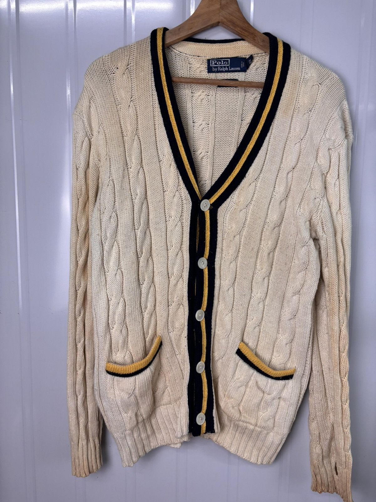 Polo Ralph Lauren RARE! Vintage 90’s Polo Ralph Lauren Cable-Knit Size US M / EU 48-50 / 2 - 3 Thumbnail