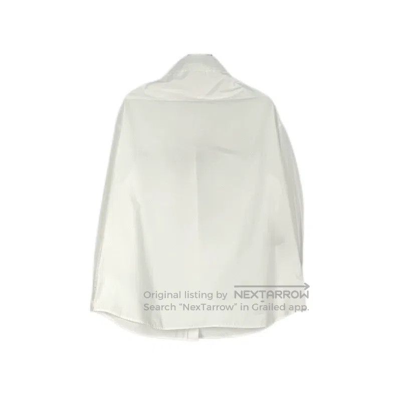 Prada Prada White cloth triangle bow shirt Size S / US 4 / IT 40 - 2 Thumbnail