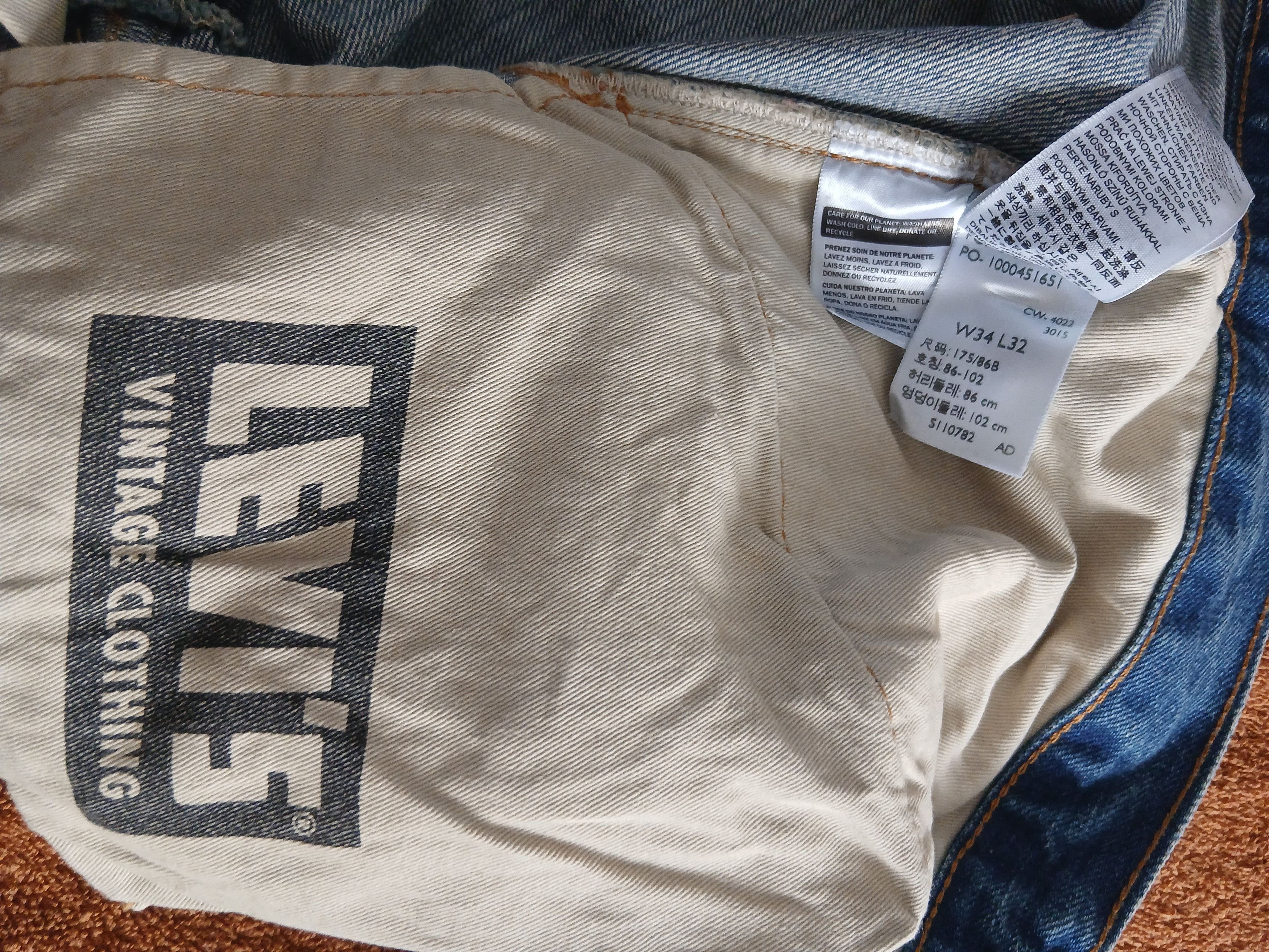 Levi's Vintage Clothing 1967 505® Regular Fit Selvedge Men's Jeans Size US 34 / EU 50 - 5 Thumbnail