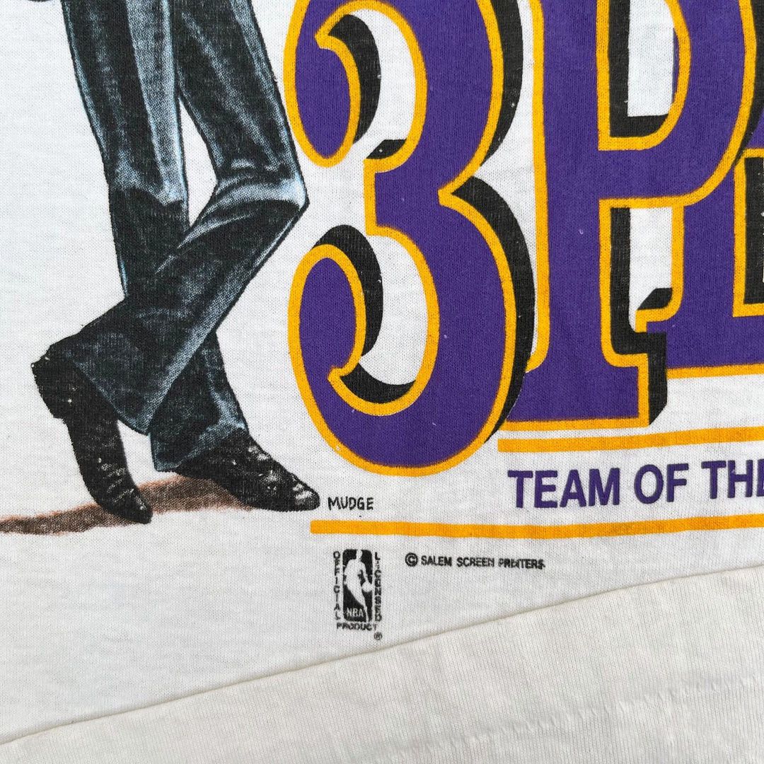 NBA × Vintage Los Angeles 1989 80s Vintage Pat Riley 3Peat NBA USA T-Shirt Size US L / EU 52-54 / 3 - 3 Thumbnail