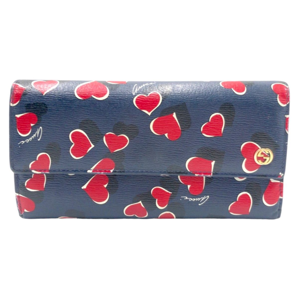 Gucci Gucci Gucci Leather Interlocking Long Wallet Leather Long Wallet 309702 in Very Good Condition Size ONE SIZE - 1 Thumbnail