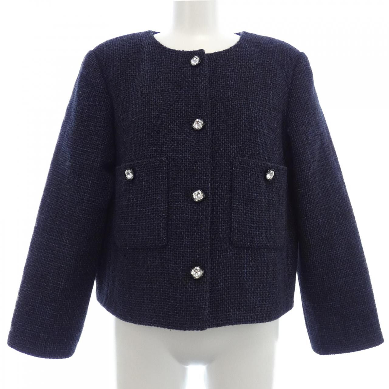 Chanel Chanel Chanel P71190V37139 Collarless Jacket Others Outerwear P71190V37139 DUTY FREE for USA Size ONE SIZE - 1 Thumbnail