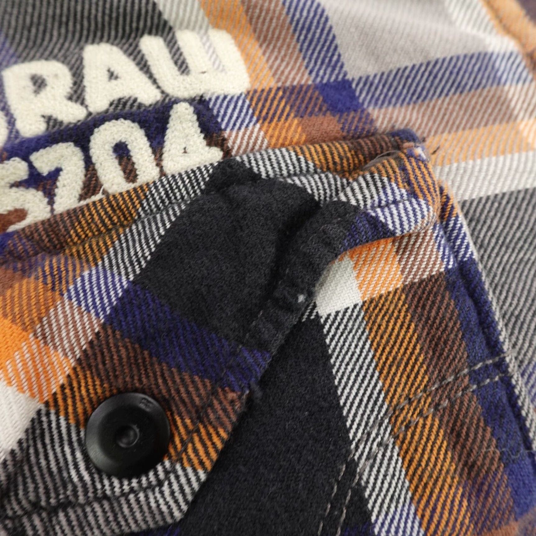 G-Star G-STAR Raw Shirt Mens XL Gray Orange Plaid Flannel Button-Up Collared Pocketed 100% Cotton Casual Outdoor Mens XL Orange Plaid Shirt Size US XL / EU 56 / 4 - 6 Thumbnail