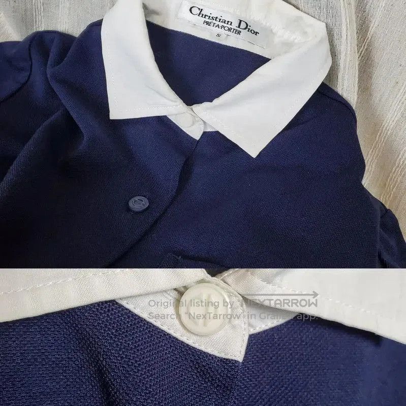 Dior Dior Summer Navy Cotton Blend Embroidered Shirt . Size S / US 4 / IT 40 - 6 Thumbnail