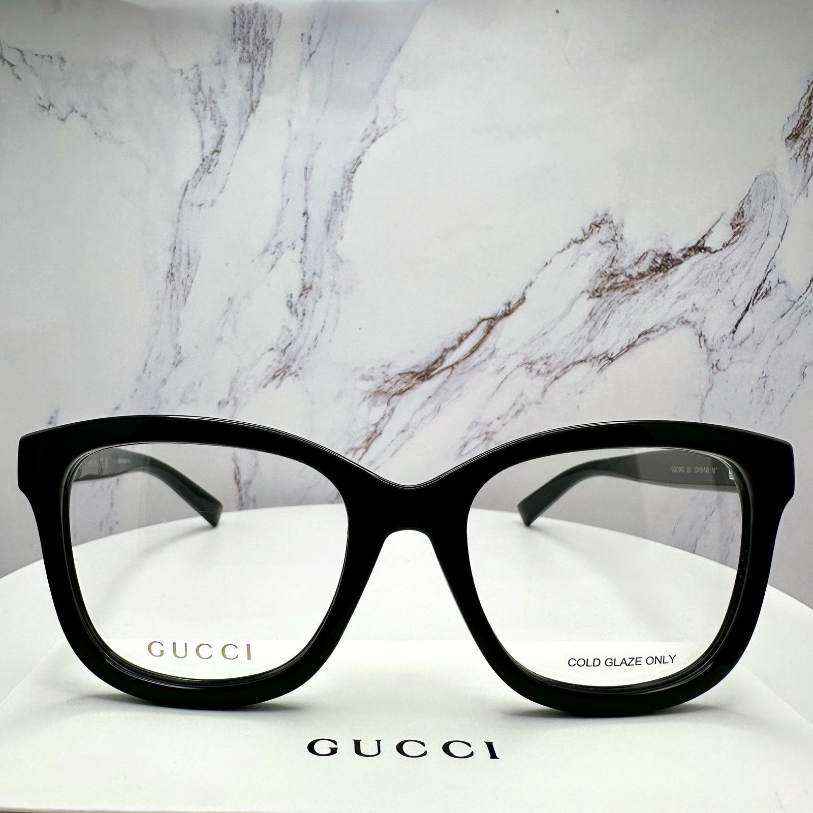 Gucci New GUCCI Eyeglasses Black Square GG Logo Red Green Web Size ONE SIZE - 15 Thumbnail