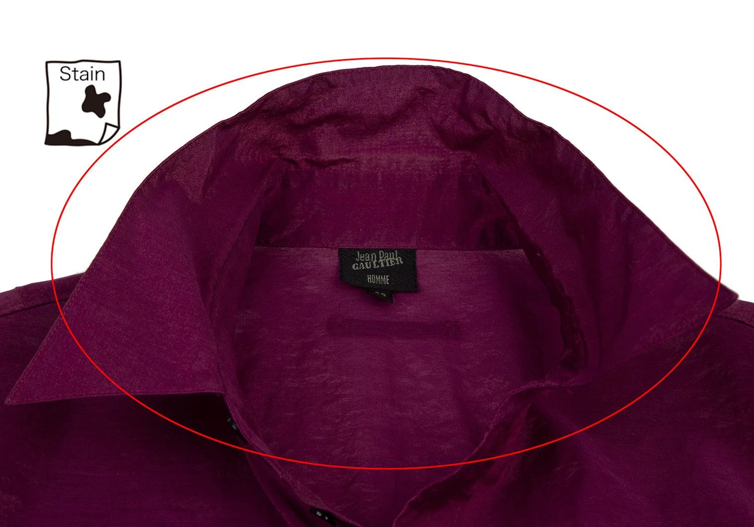Jean Paul Gaultier Cotton Nylon Sheer Cuff Shirt in Purple Size 48 Size US M / EU 48-50 / 2 - 3 Thumbnail