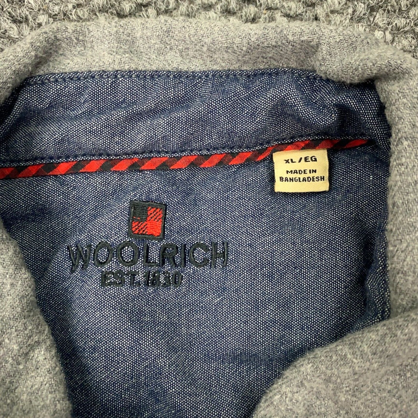 Vintage Woolrich Shirt Mens XL Gray Flannel Button-Up Outdoors Size US XL / EU 56 / 4 - 3 Thumbnail