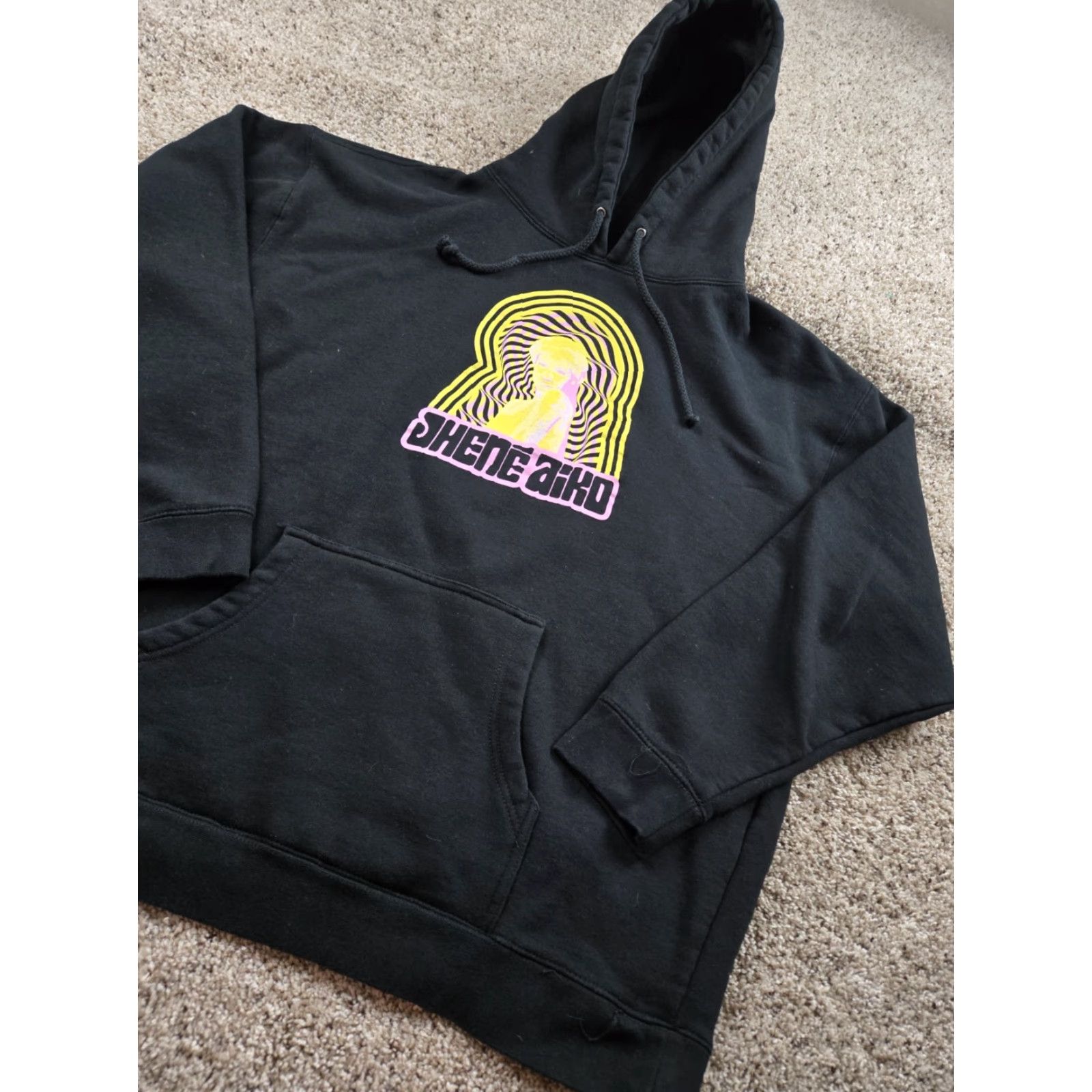 Vintage Alel Hoodie 2XL Mens Black Heavyweight Graphic Pullover Sweatshirt Size US XXL / EU 58 / 5 - 2 Thumbnail
