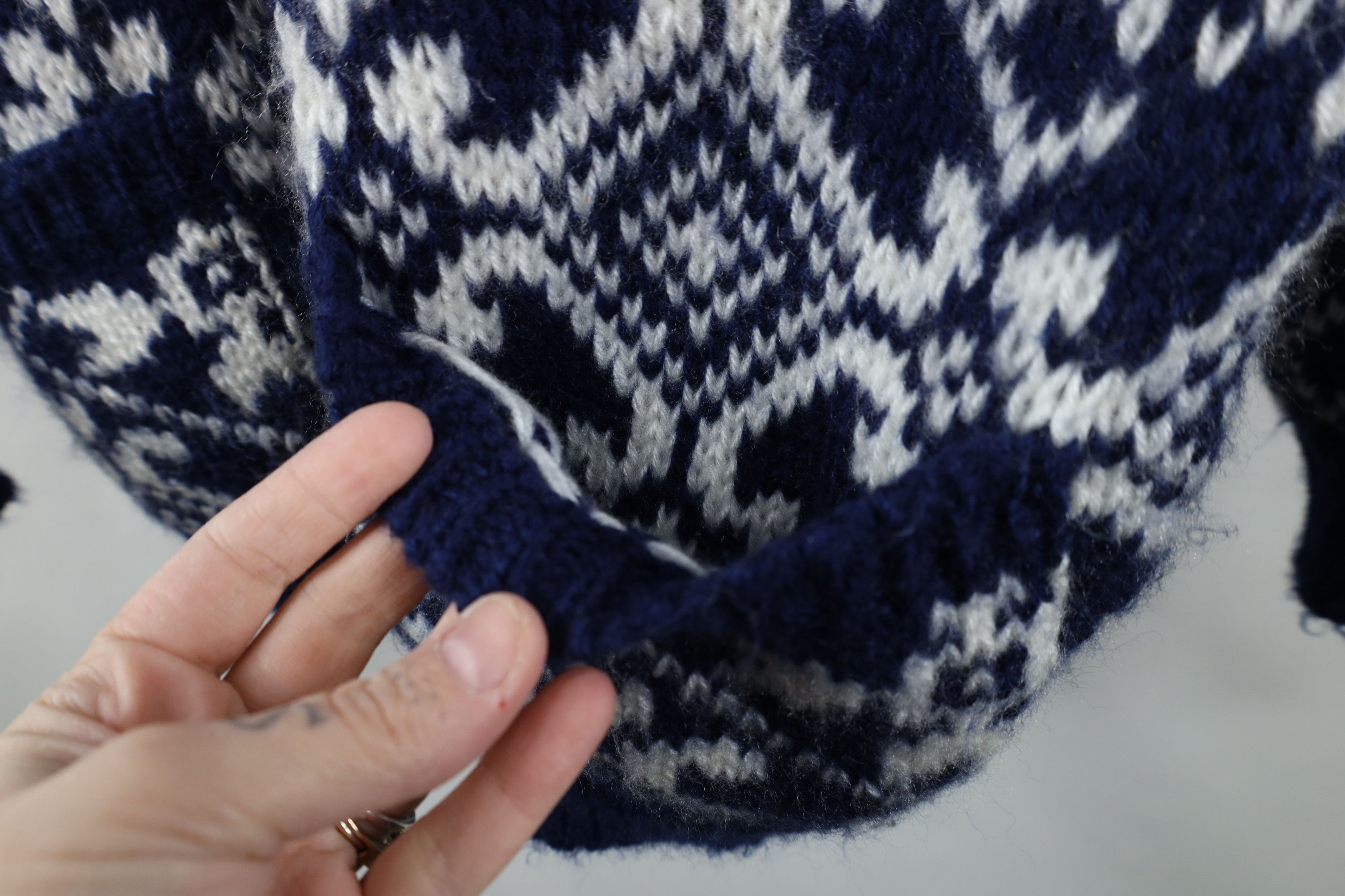 Vintage Vintage 90s Streetwear Crochet Knit Cardigan Sweater Size US L / EU 52-54 / 3 - 5 Thumbnail