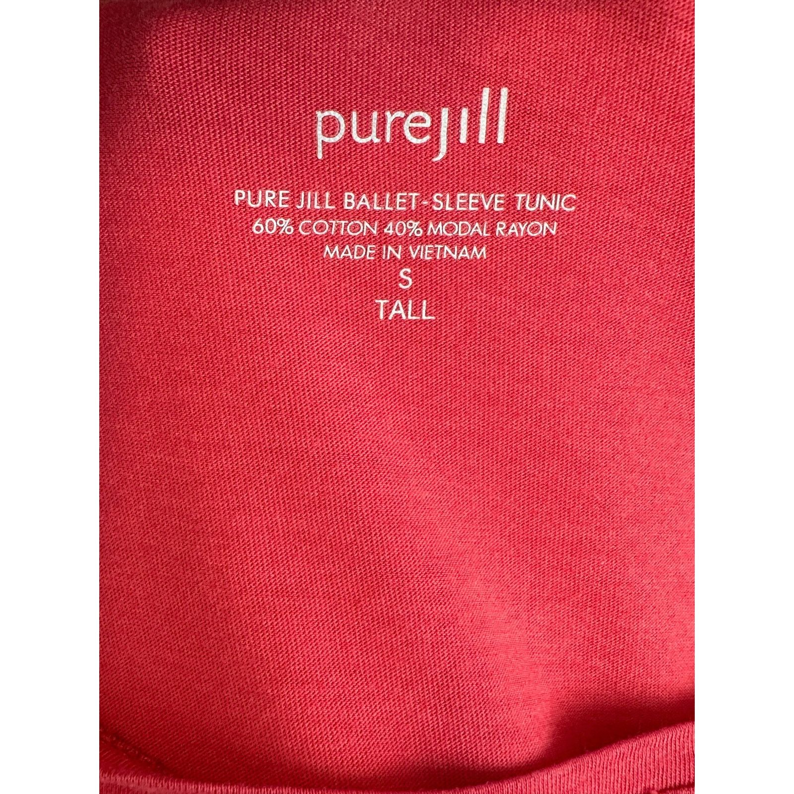 J. Jill PureJill reddish pink 3/4 sleeves tunic top size small Tall Size S / US 4 / IT 40 - 3 Thumbnail