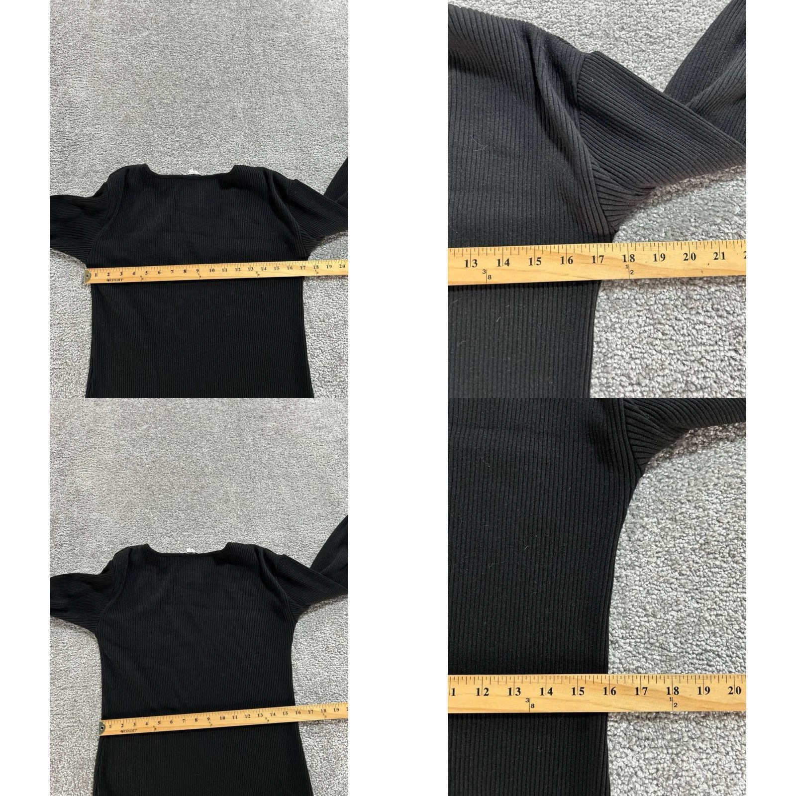 Vince Vince Sweater Dress Womens Large Black Cotton Blend Midi Dress Size L / US 10 / IT 46 - 8 Thumbnail