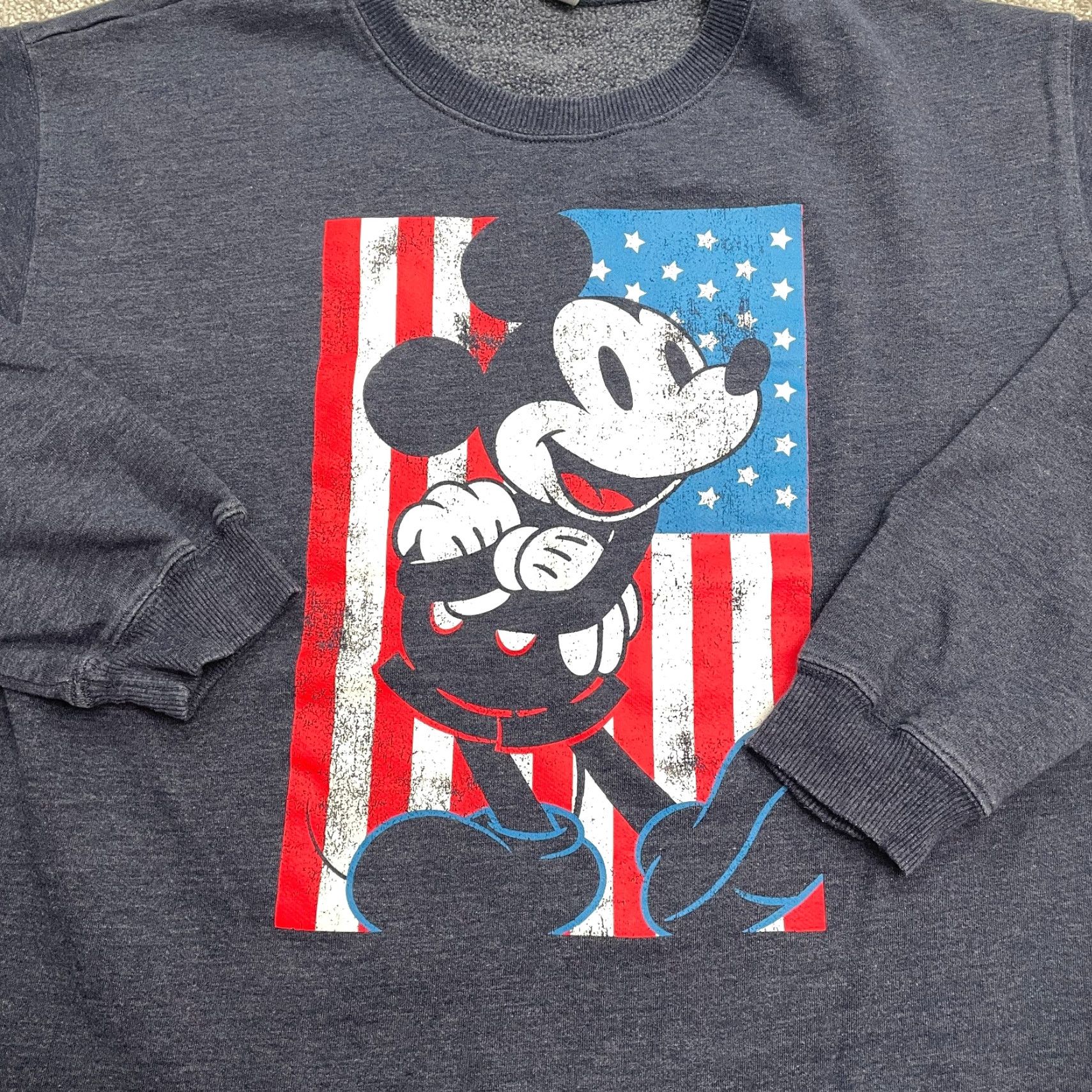 Disney Disney Mickey Mouse Graphic Pullover Sweatshirt Mens XL Blue Crew Neck Casual Size US XL / EU 56 / 4 - 3 Thumbnail