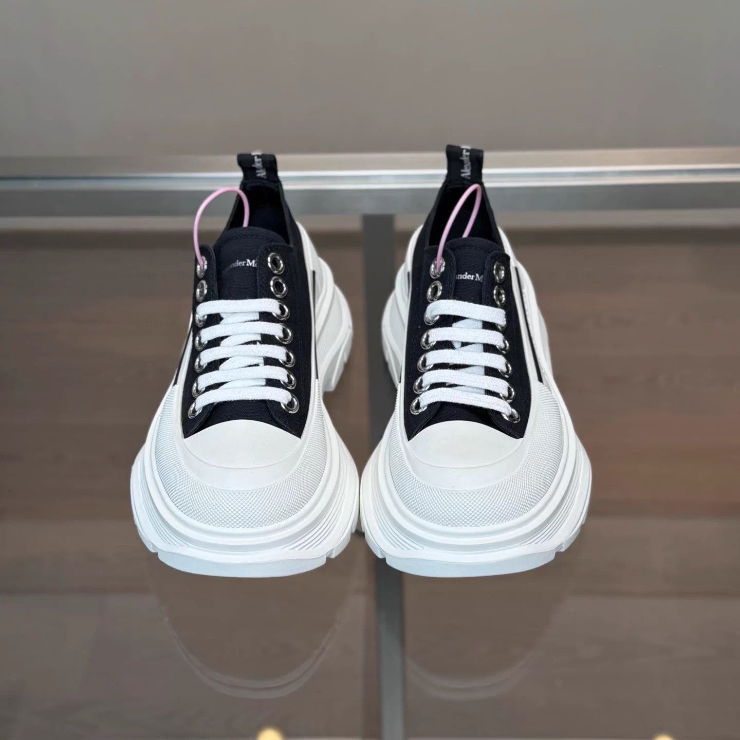 Alexander McQueen Alex McQueen Black & White Canvas Martin Boots 35.5 BN Size US 5 / IT 35 - 2 Thumbnail