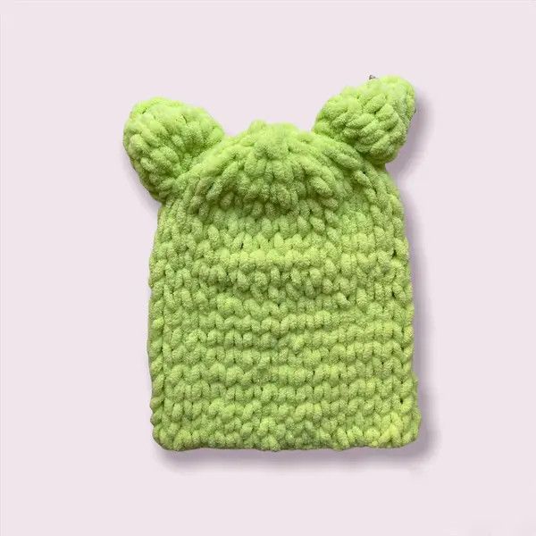 Handmade Handmade Knitted Balaclava Ski Mask Teddy Bear Style Size ONE SIZE - 4 Thumbnail