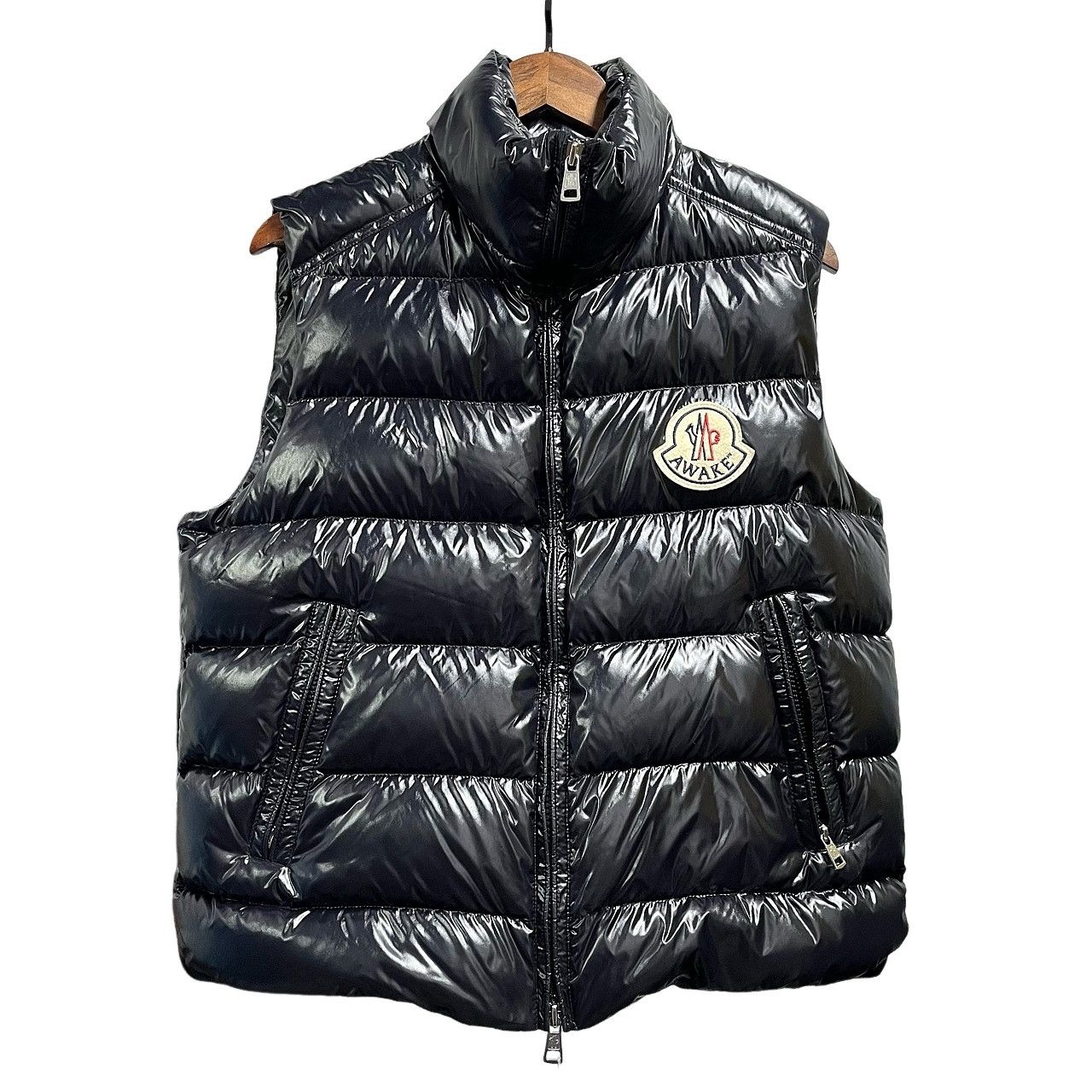 Moncler Moncler Tibet Big Logo Black Nylon Down Puffer Vest | Grailed
