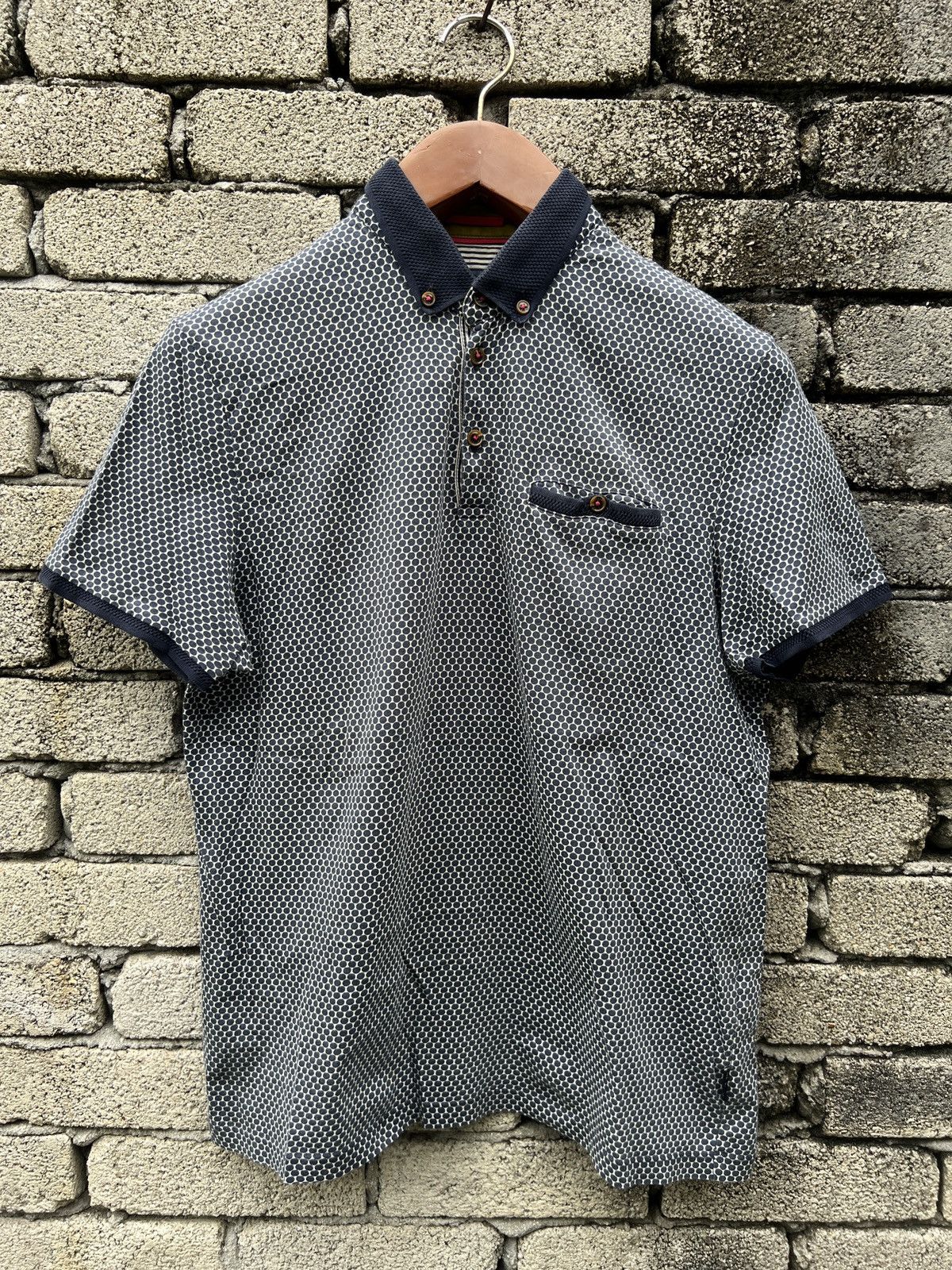 Designer × Ted Baker TED BAKER POLKADOT POLO SHIRT Size US S / EU 44-46 / 1 - 1 Thumbnail