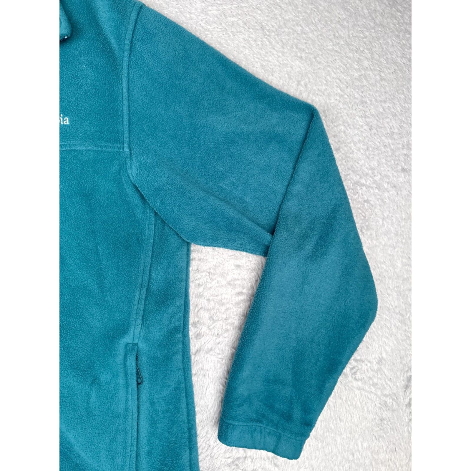 Vintage Columbia Jacket Mens Medium Blue Teal Grand Canyon Park NP Full Zip Poly Fleece Size US M / EU 48-50 / 2 - 2 Thumbnail