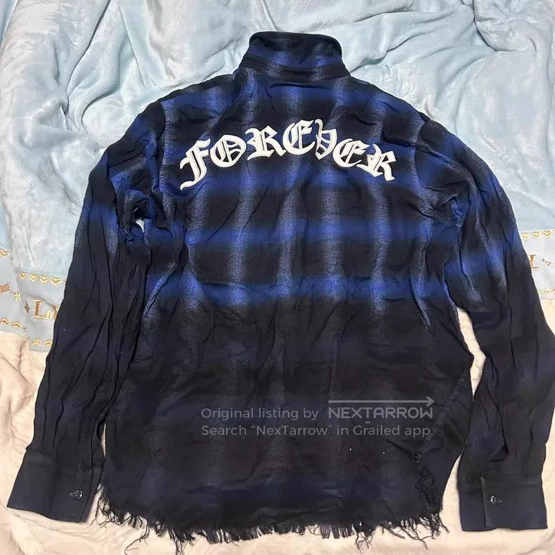 Amiri Amiri Blue Sanskrit shirt Size US S / EU 44-46 / 1 - 2 Thumbnail