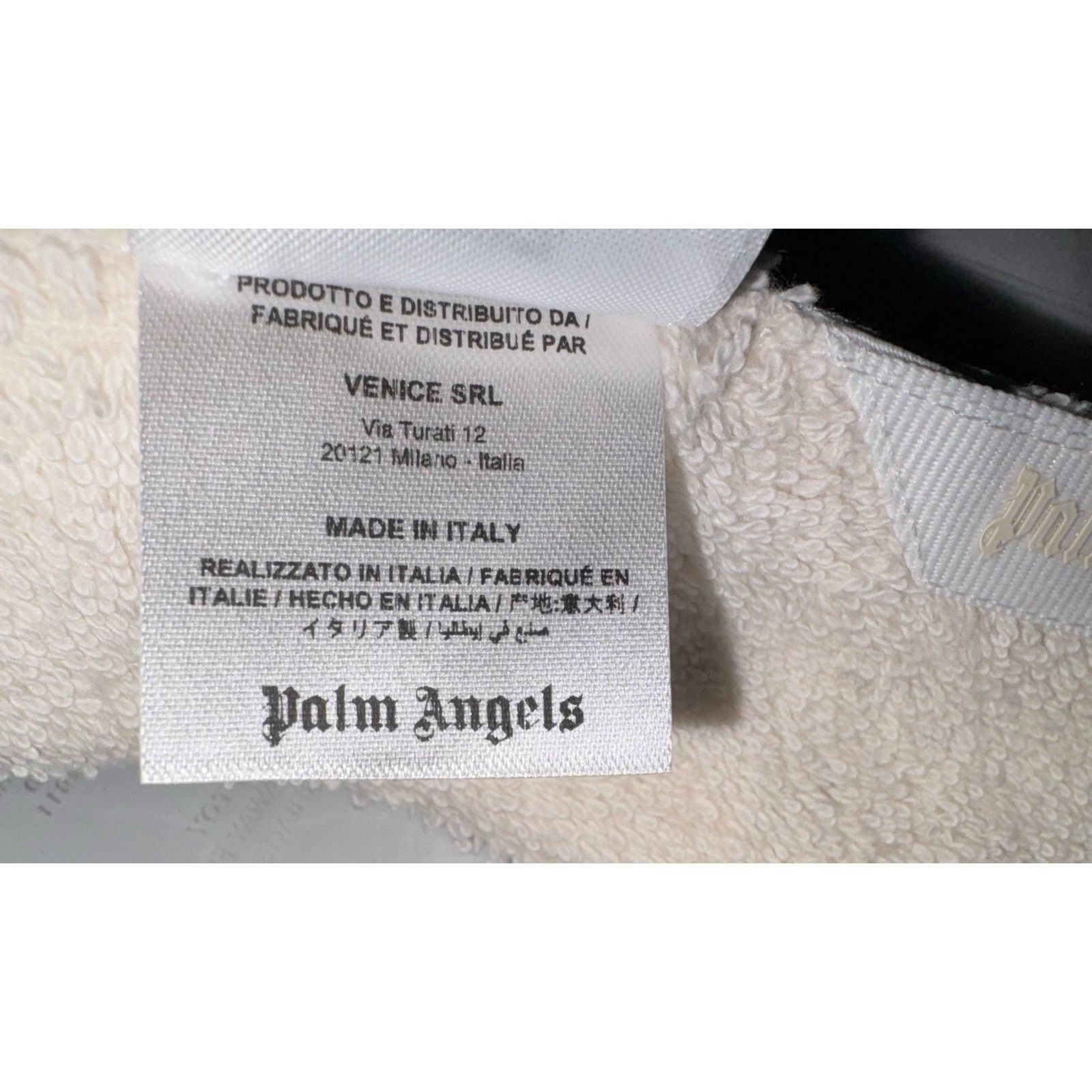 Palm Angels Palm Angels Baby Bib Baby Blue Logo Terry Cloth OS NWT Italy Size ONE SIZE - 5 Thumbnail