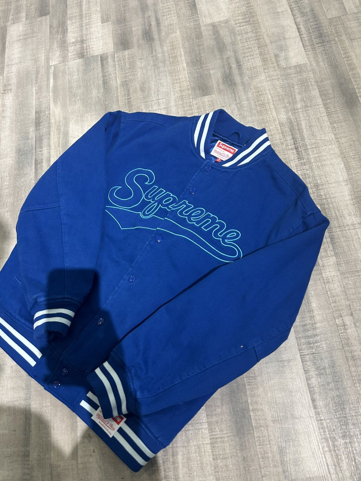 Supreme Supreme x Mitchell & Ness Doughboy Twill Varsity Jacket Size US M / EU 48-50 / 2 - 3 Thumbnail
