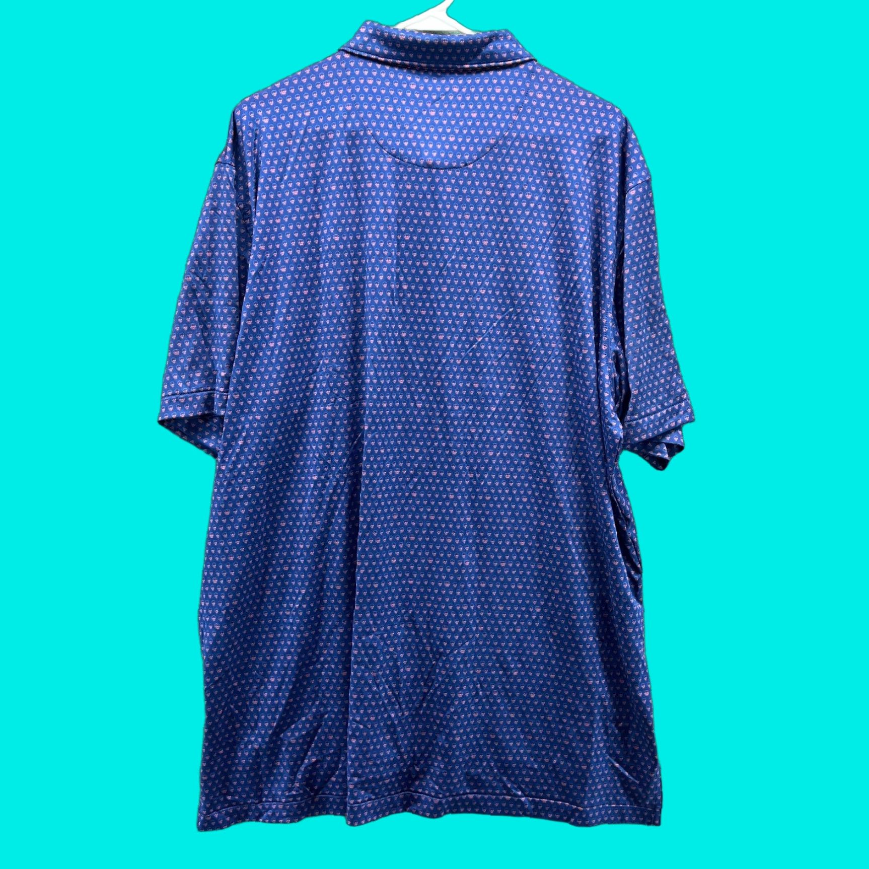 Peter Millar Peter Millar Polo Shirt Mens XL Blue Skull AOP Summer Comfort Performance Jersey Size US XL / EU 56 / 4 - 1 Thumbnail