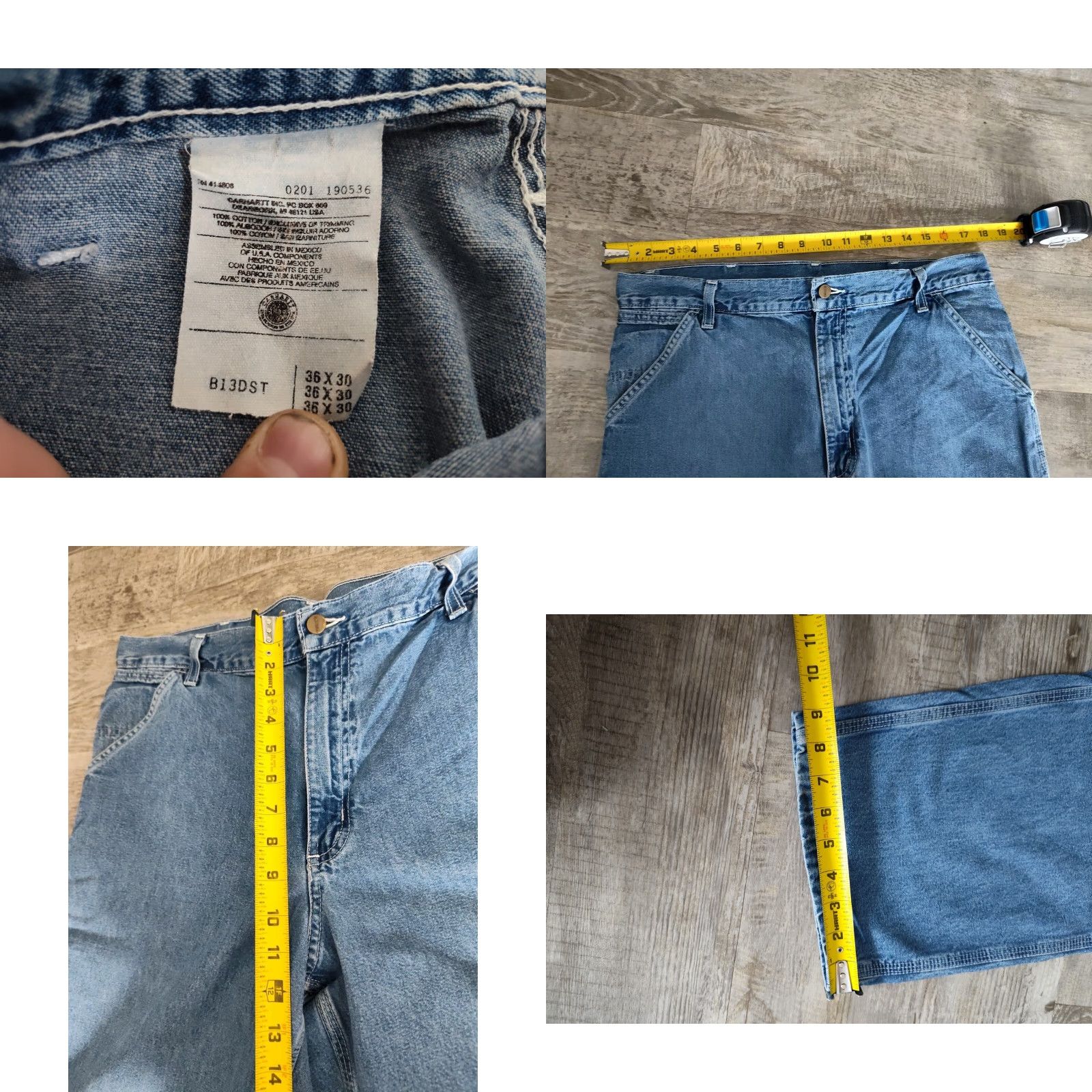 Carhartt VINTAGE Carhartt Jeans Men 36x29 Denim Carpenter Workwear Regular Fit Blue 2000s Size US 36 / EU 52 - 8 Thumbnail