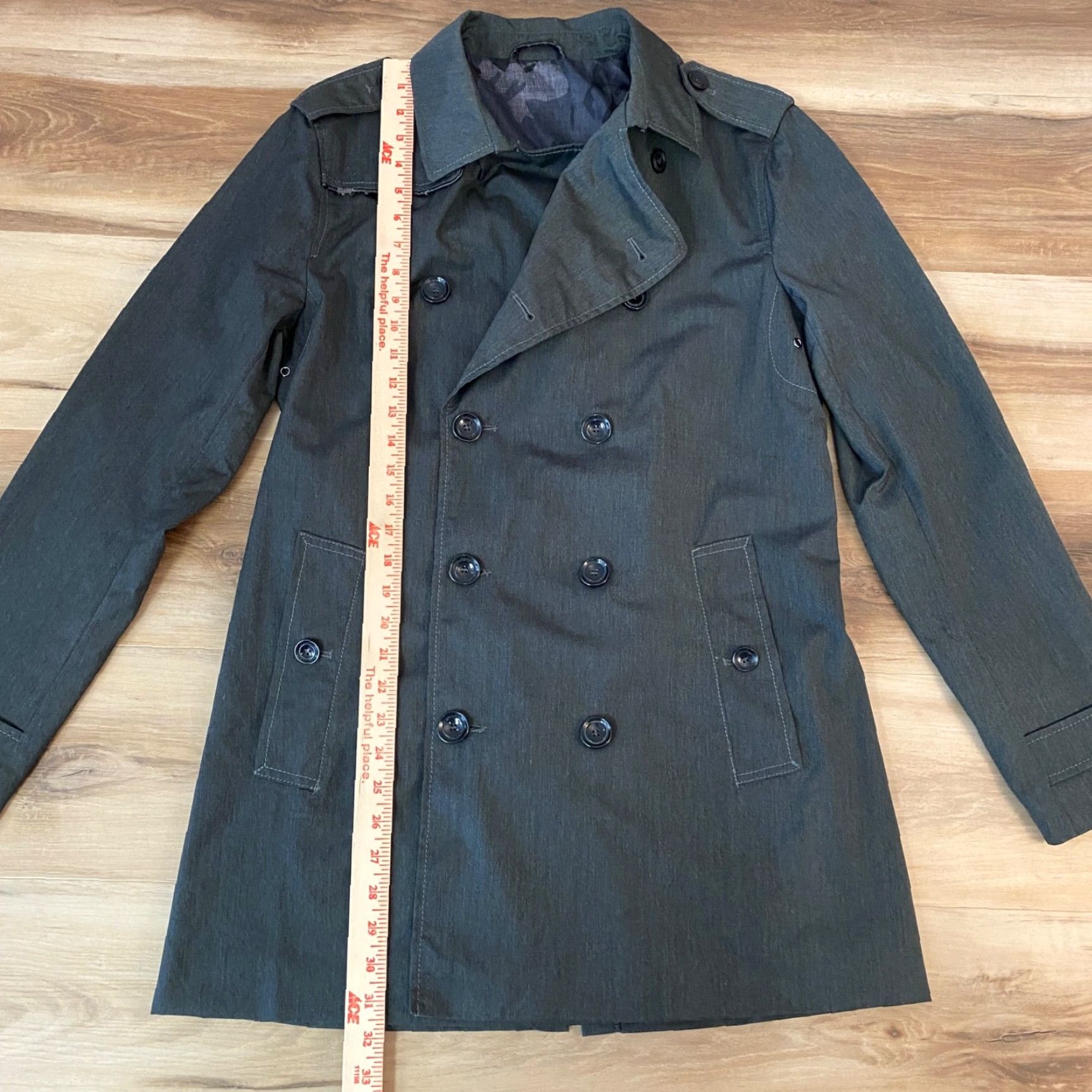 Zara Zara Trench Coat Mens Small Gray Waterproof 8 Button Epaulettes City Designer Coat Size US S / EU 44-46 / 1 - 5 Thumbnail