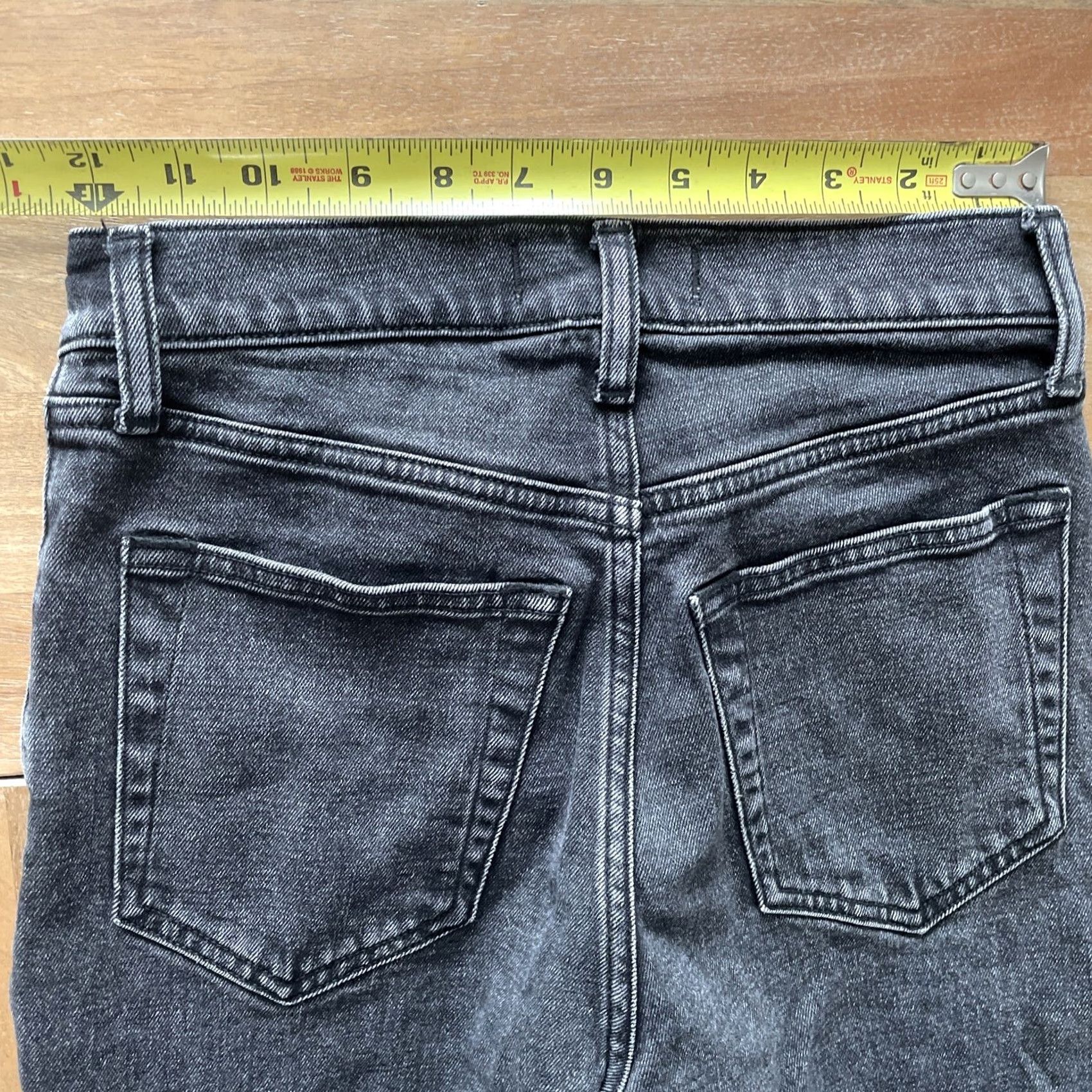 Abercrombie & Fitch VINTAGE Abercrombie & Fitch 90s Slim Straight High Rise Jeans Women's 00s 24x29 Black Denim 5-Pocket Logo Zipper Button Jeans Womens 90s 00s Y2K Size 42" / US 20 - 5 Thumbnail