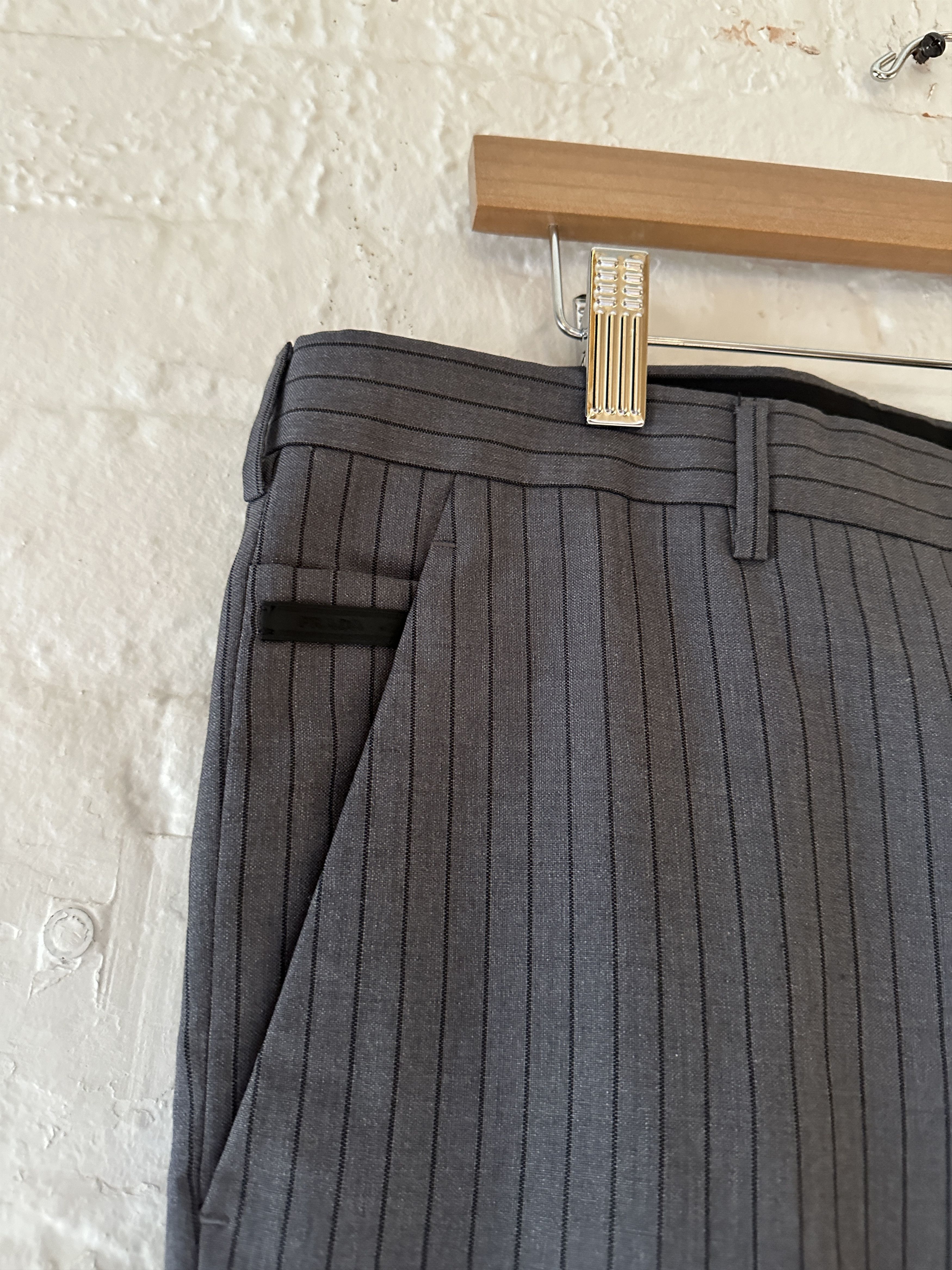 Prada Prada Mohair/Silk Striped Trousers Size US 34 / EU 50 - 2 Thumbnail