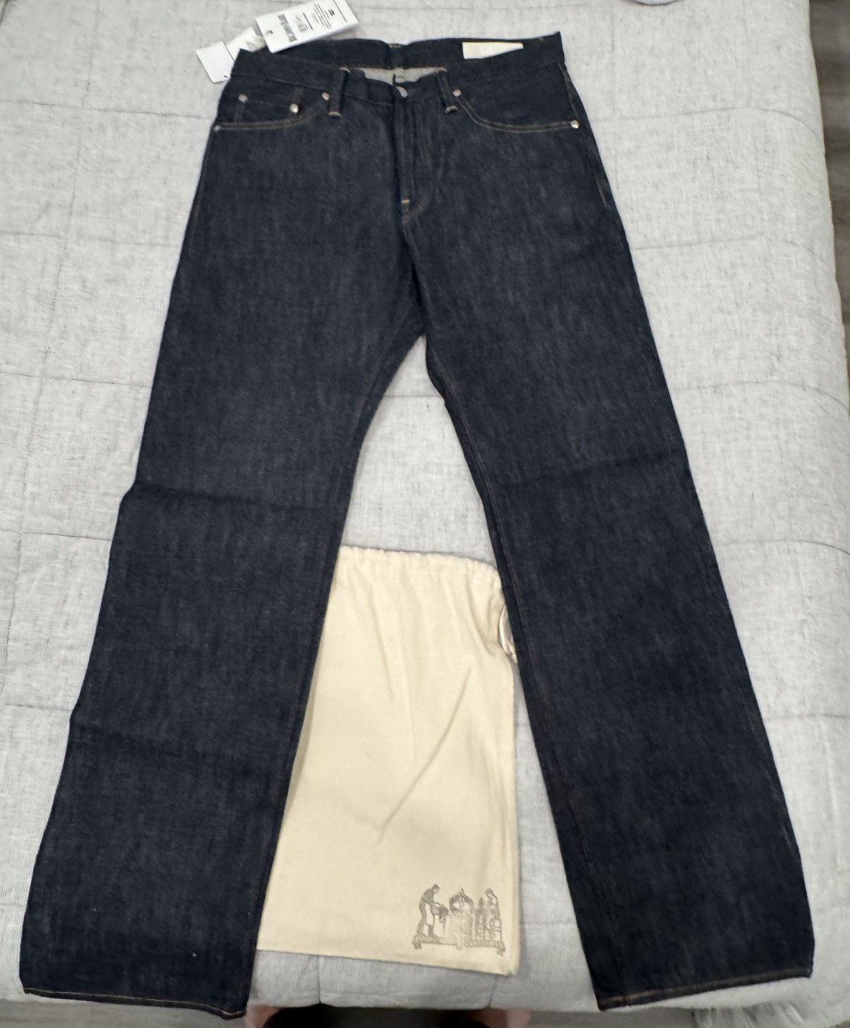 Big John R008 (000W) RARE JEANS / Straight 15.5oz Size US 33 - 2 Thumbnail