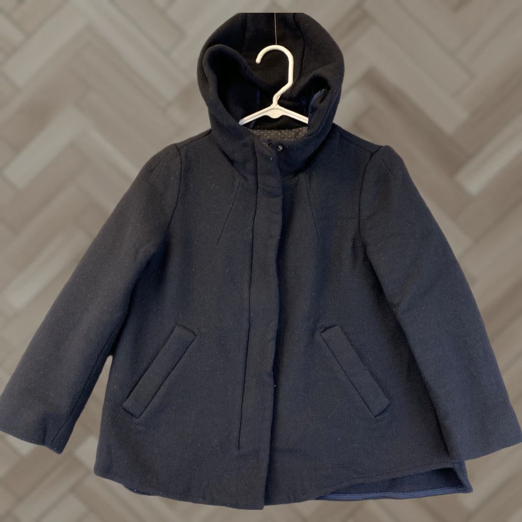Zara VINTAGE Zara Women Jacket Short Wool Cashmere Blend Zip Outwear Black XS Women 2010s Coat Size 26" / US 2 / IT 38 - 1 Thumbnail