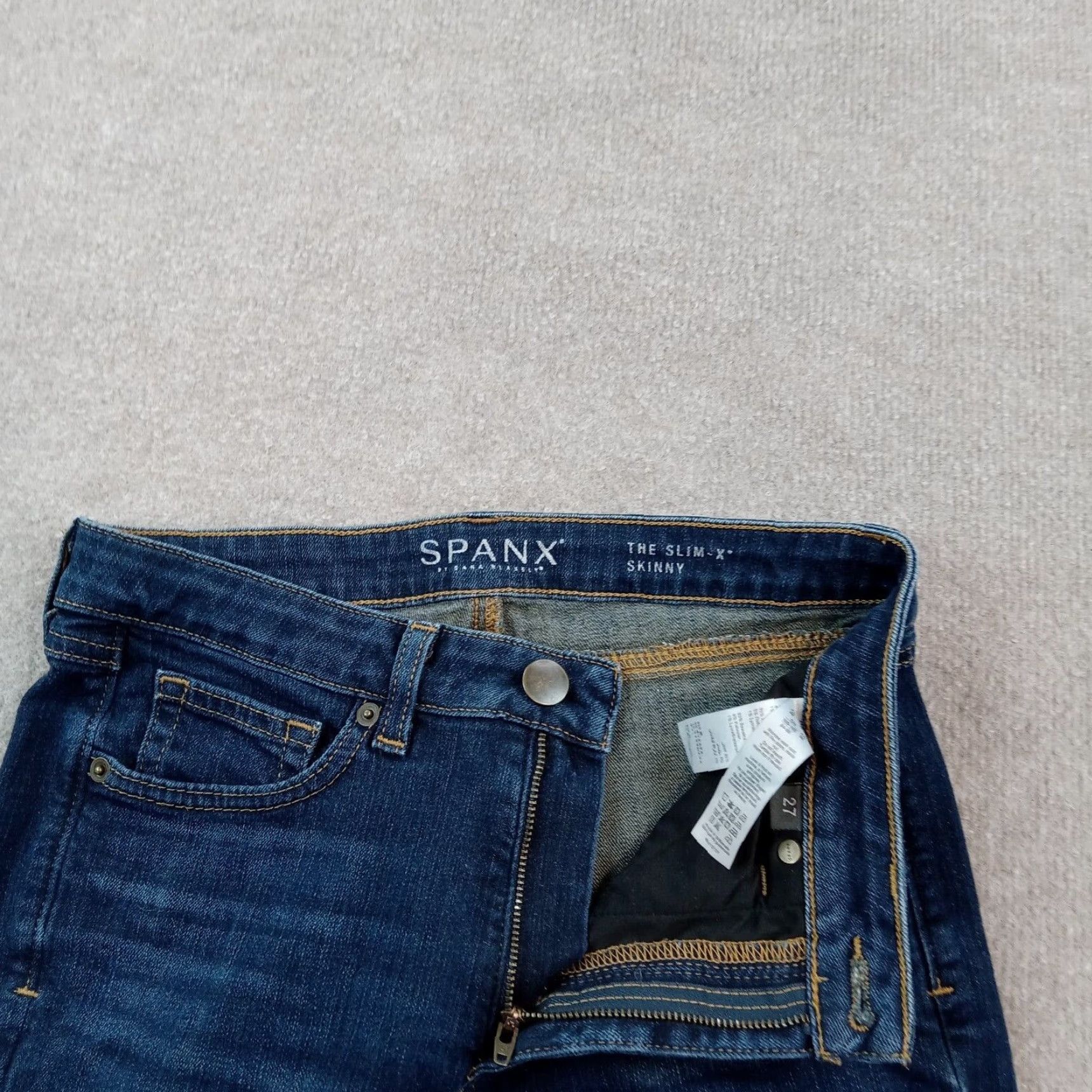 Spanx Spanx Jeans Womens 27 Blue Denim The Slim-X Skinny Casual Stretch Slim Jeans 27 Womens Blue Denim Spanx Size 27" / US 4 / IT 40 - 6 Thumbnail