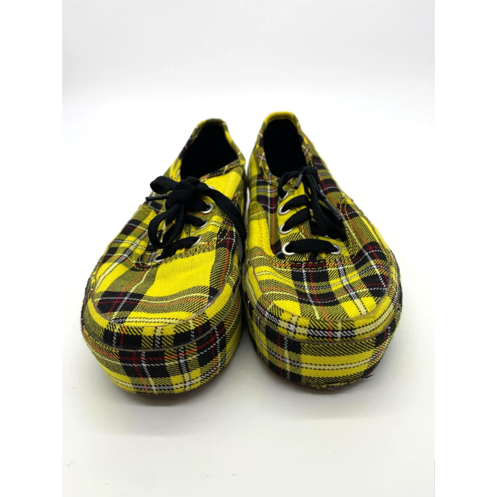 Vans Vans Authentic Platform Plaid Womens 8 Multicolor Sneaker Platform Patent Lemon Chrome Yellow Black 8 Womens 8 Size US 8 / IT 38 - 2 Thumbnail