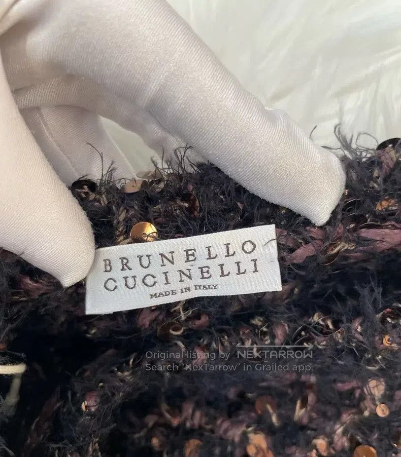 Brunello Cucinelli Brunello Cucinelli Heavy sequined knitted sweater Size M / US 6-8 / IT 42-44 - 5 Thumbnail