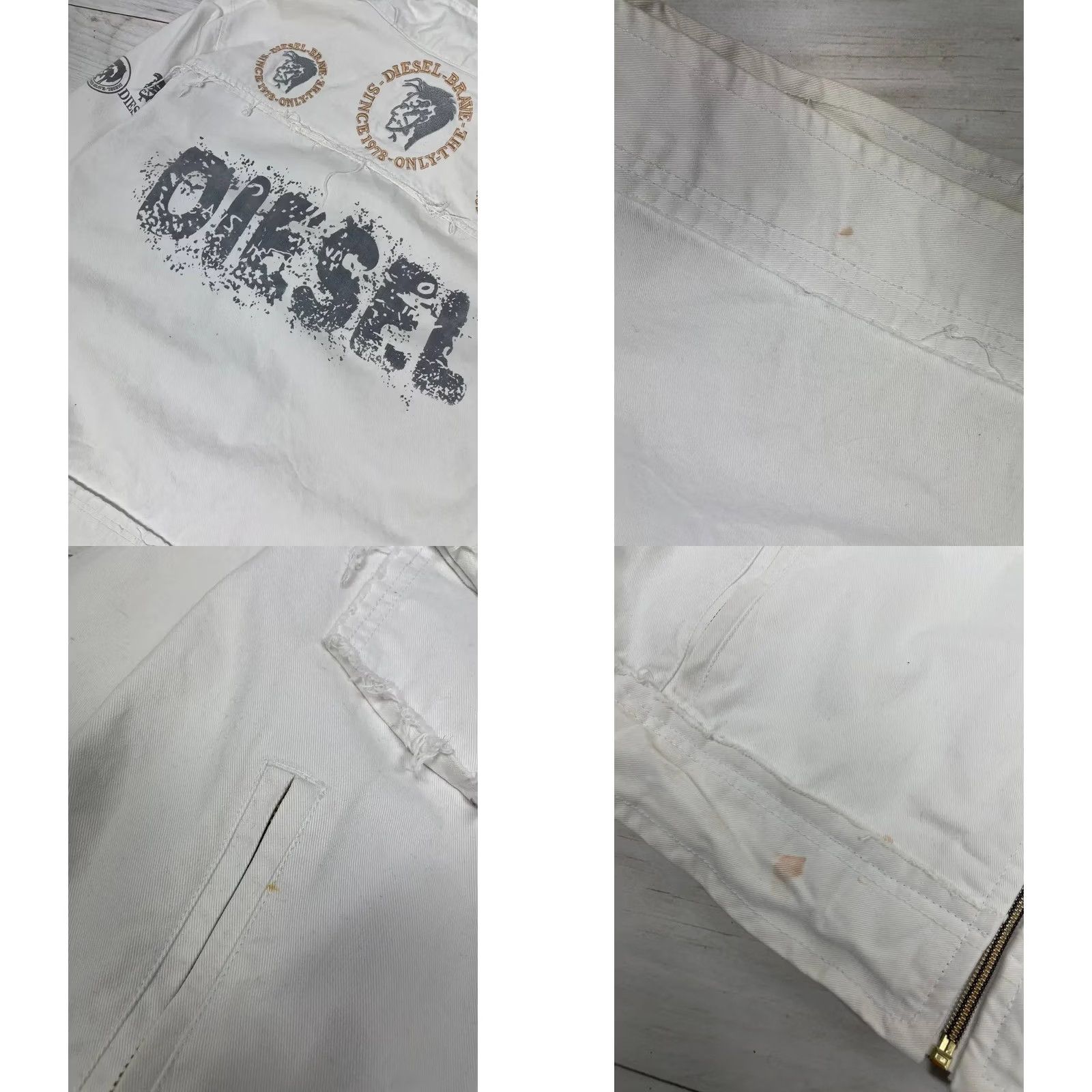 Diesel VINTAGE Diesel Jacket White S Big Logo Y2K Japan Mens Size US S / EU 44-46 / 1 - 11 Thumbnail