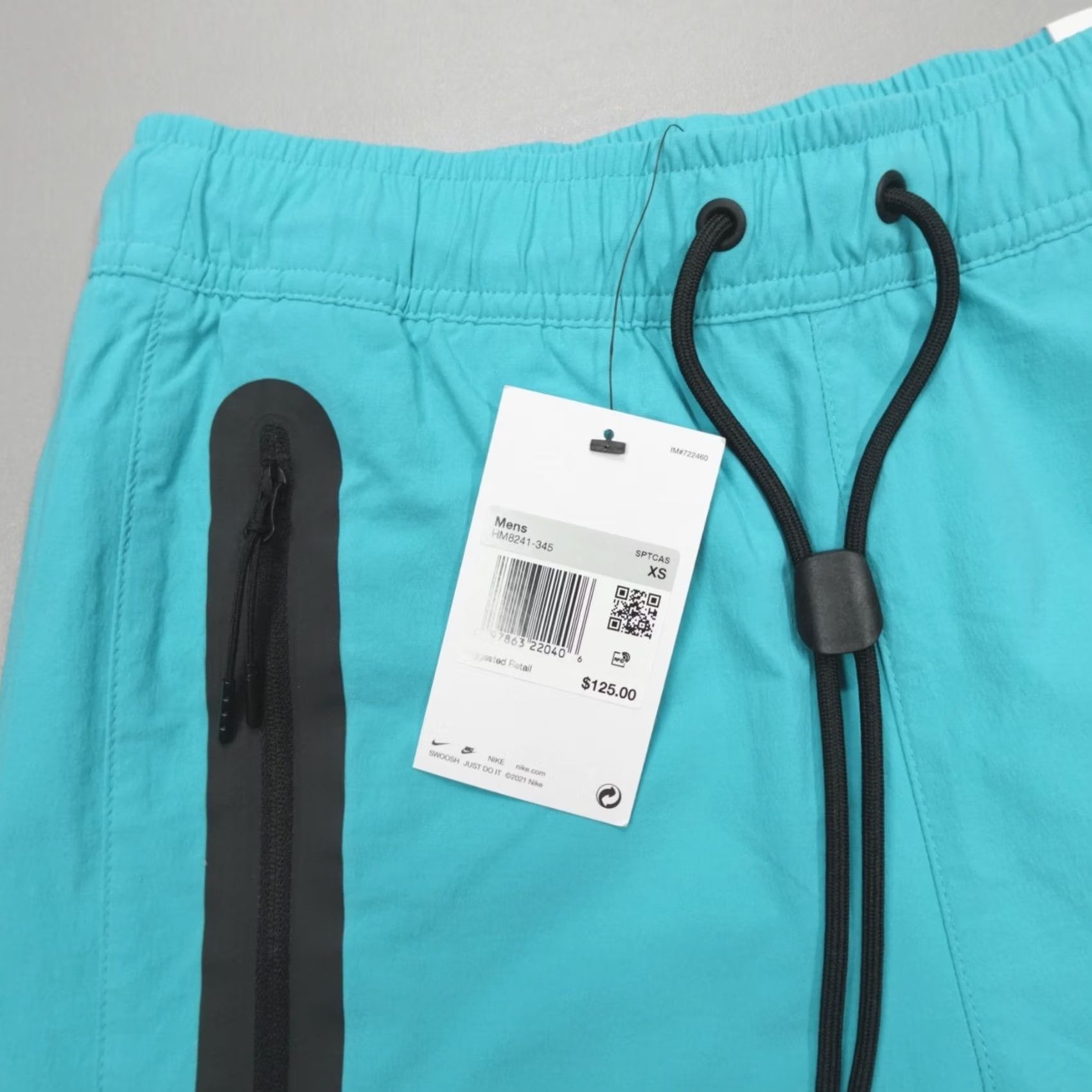 Nike Nike Tech Woven Pants Mens XS Dusty Cactus HM8241-345 Pants Regular Tapered Inseam 28 in Blue Nylon Spandex Cross Training Gym Running Activewear Size US 27 - 2 Thumbnail