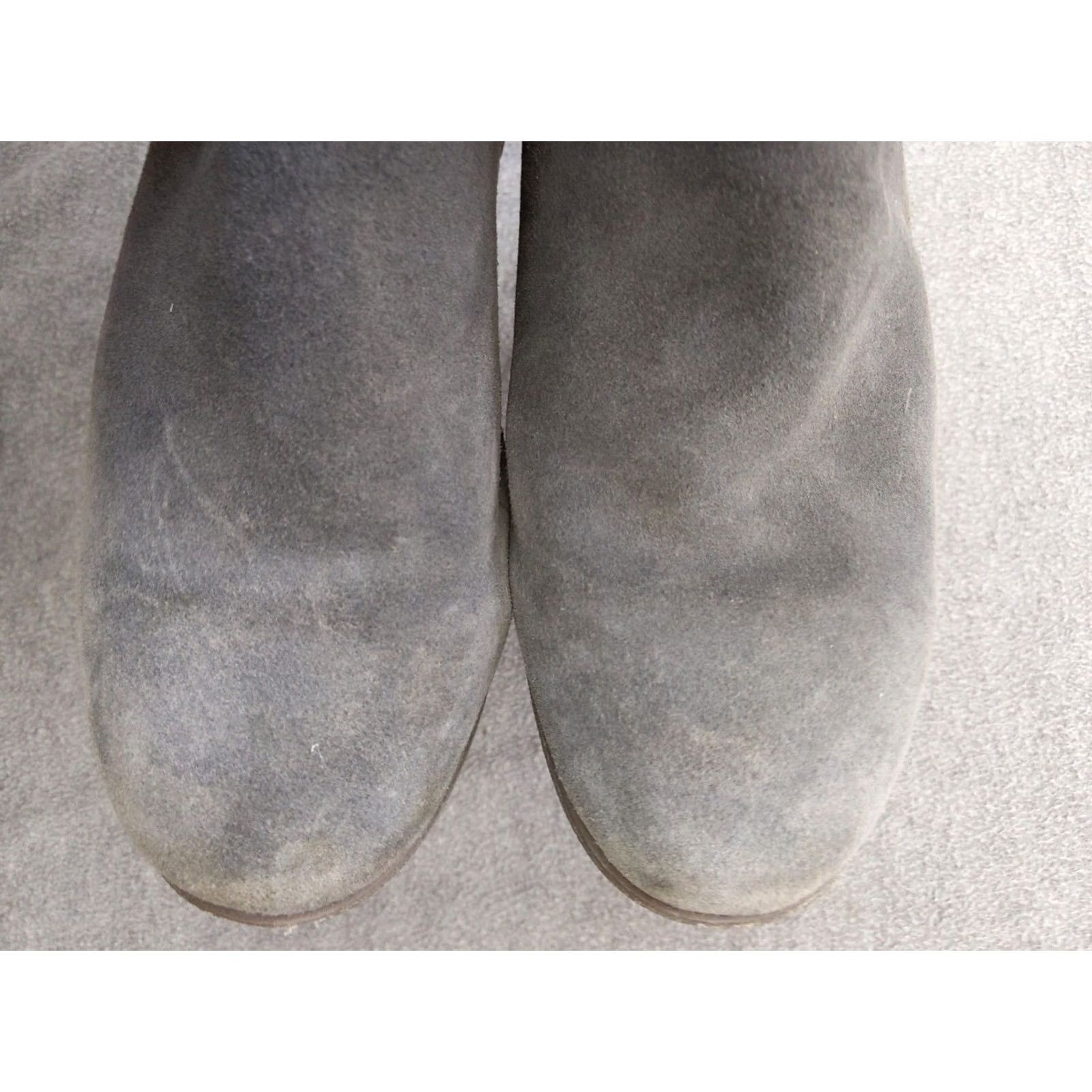 Vintage abeo Boots Womens 11 Gray Suede Leather Sheepskin Lined Winter Tassel Boots Size US 11 / IT 41 - 3 Thumbnail