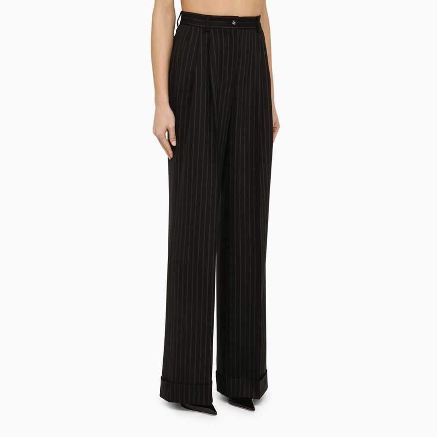 Dolce & Gabbana o1d2blof0824 Wool Trousers in Black Size 28" / US 6 / IT 42 - 3 Thumbnail