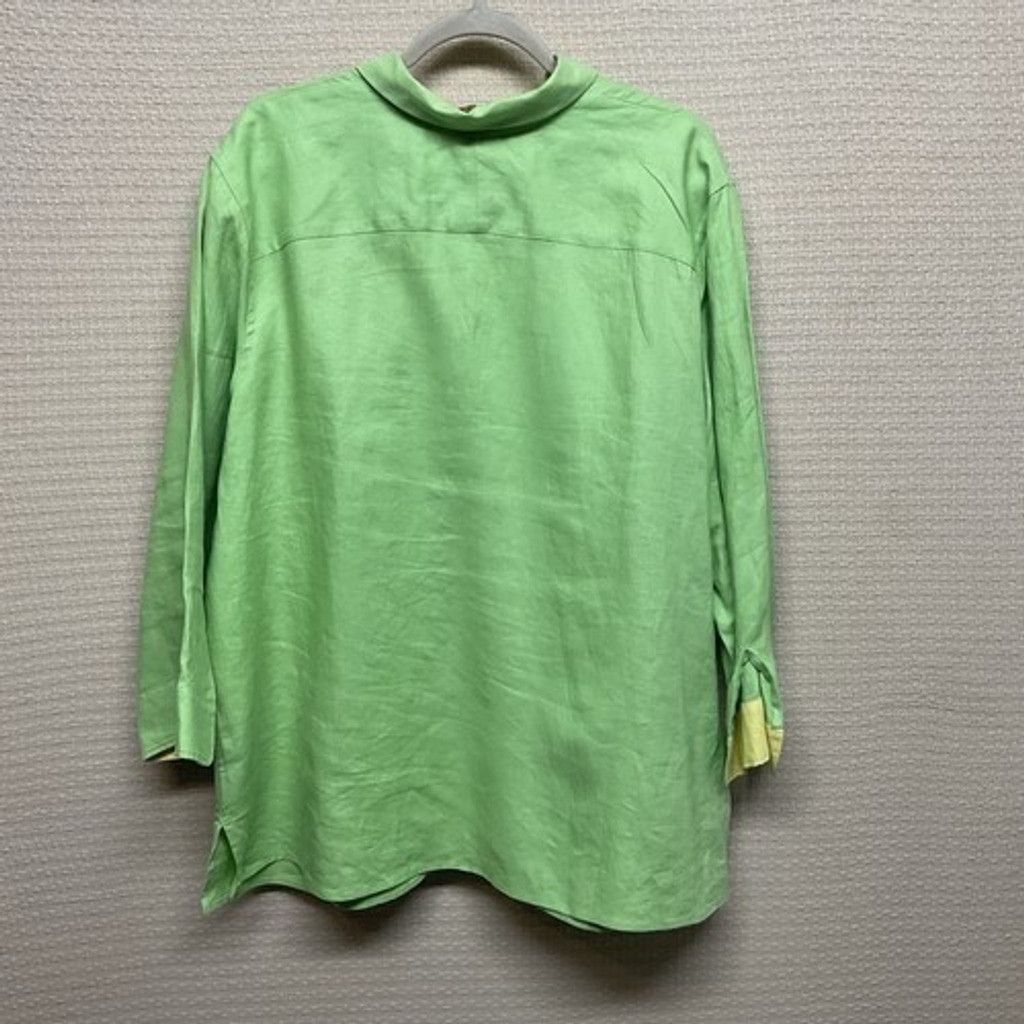 Ralph Lauren Ralph Lauren Linen Crest Flip Sleeve Shirt Women Plus Size2X Size ONE SIZE - 6 Thumbnail