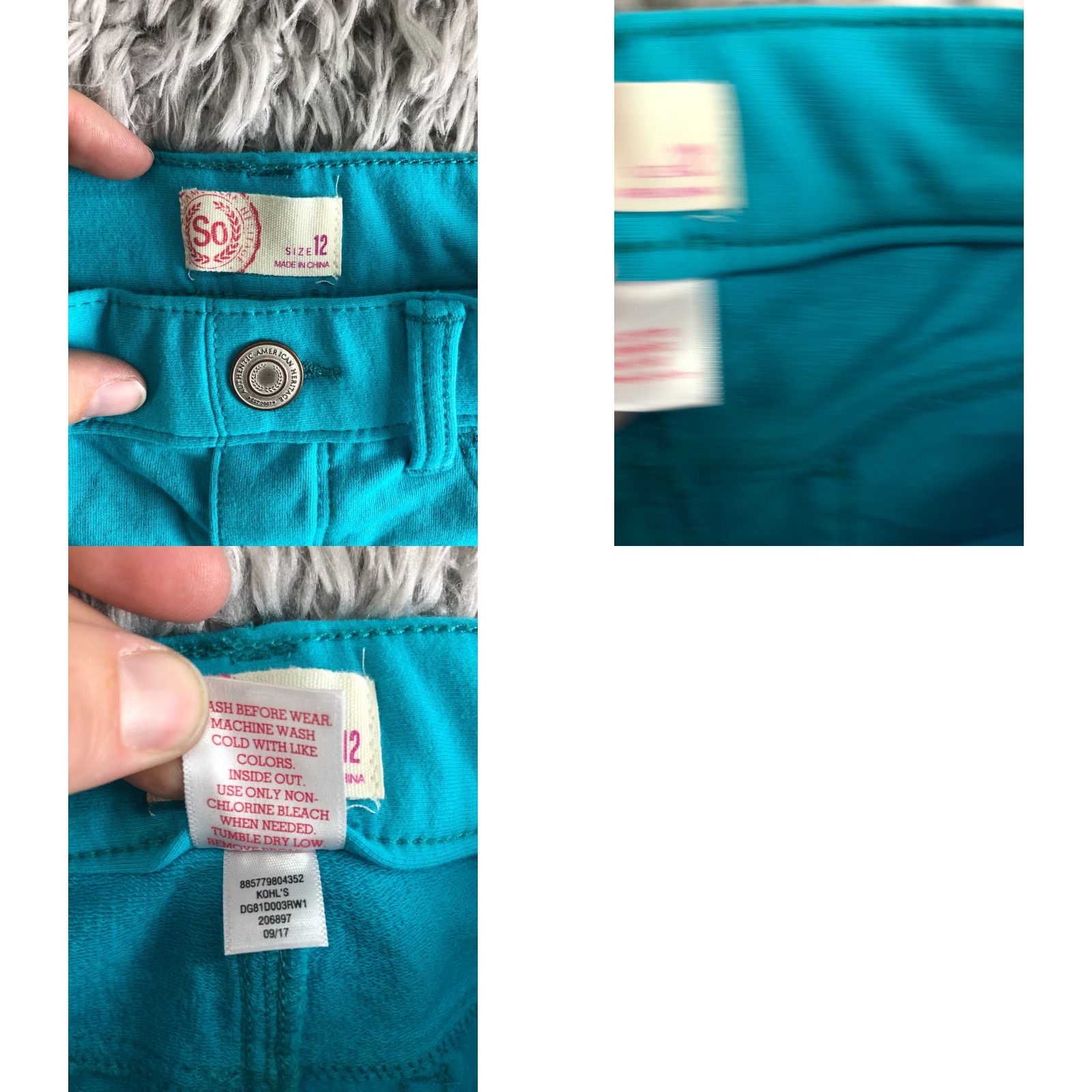 Vintage SO Bermuda Shorts Juniors Size 12 Blue Midi Bermuda Women Casual 5-Pocket Button Fly Cotton Blue Womens Size 34" / US 12 / IT 48 - 8 Thumbnail
