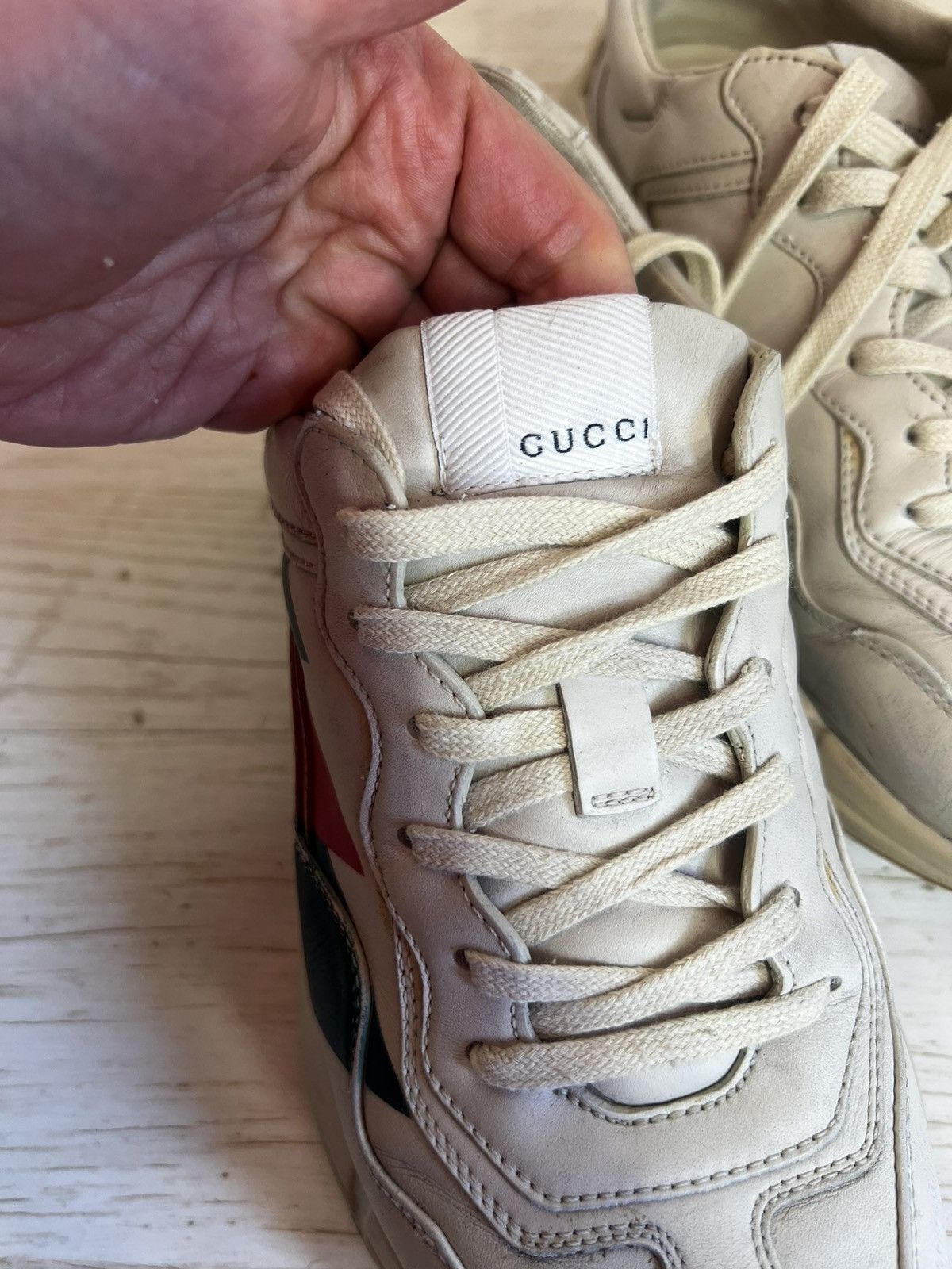 Gucci Gucci Rhyton 523535 Sneakers Chunky Leather Sneakers Size6.5 Size US 6.5 / EU 39-40 - 18 Thumbnail
