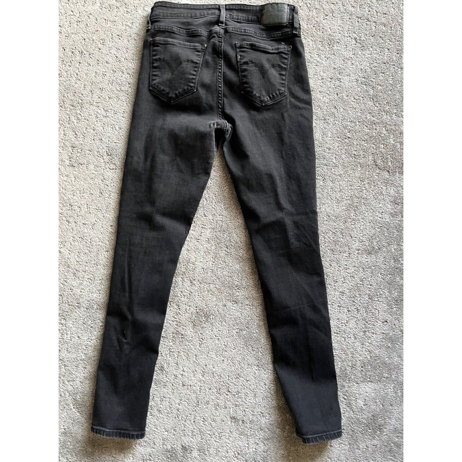 Levi's Levi's 711 Skinny Jeans Womens Size 28 Black Cotton Blend Designer 28x28 Size 28" / US 6 / IT 42 - 3 Thumbnail